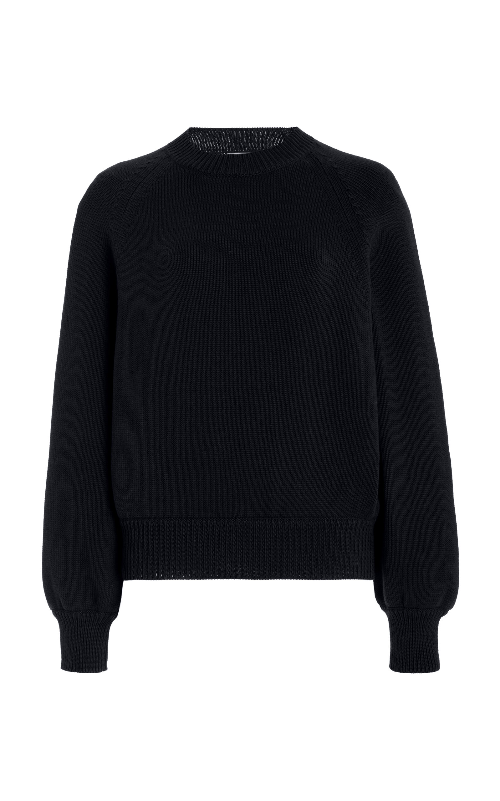 High Sport Cotton Sweater In Black