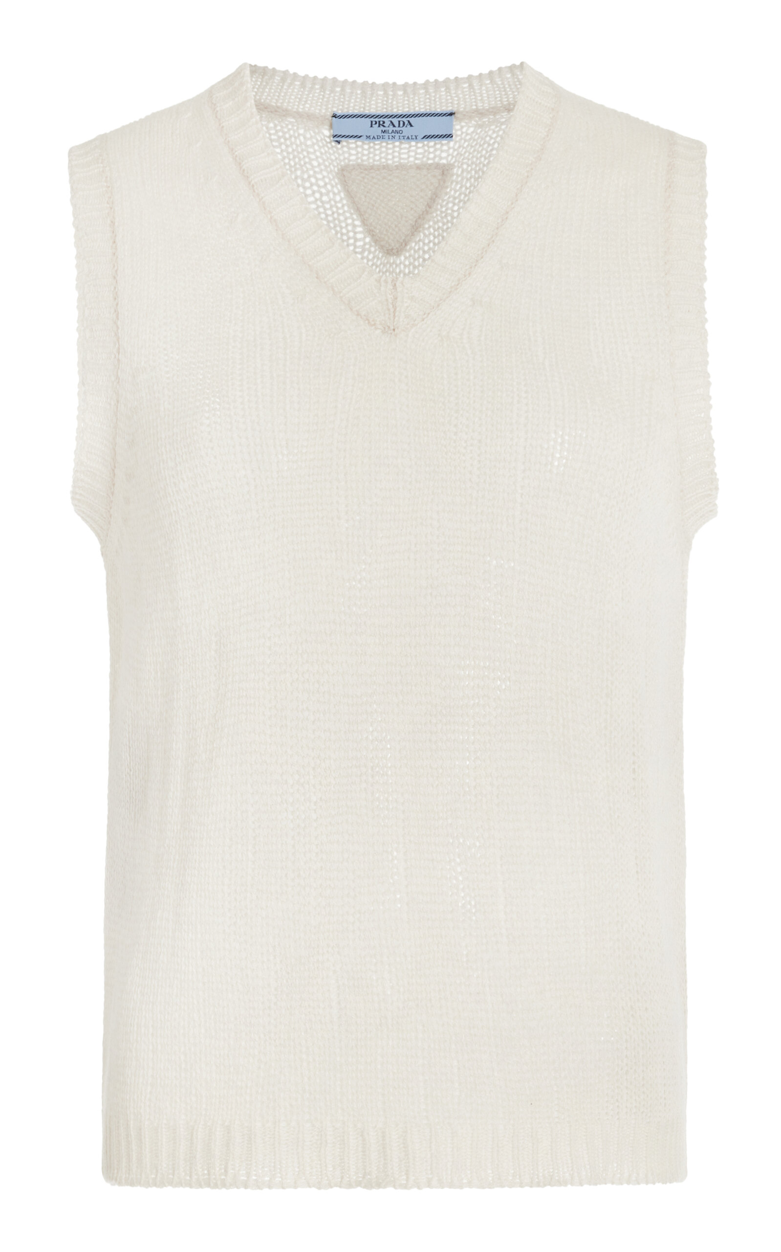 Prada Sheer-Knit Cashmere Vest
