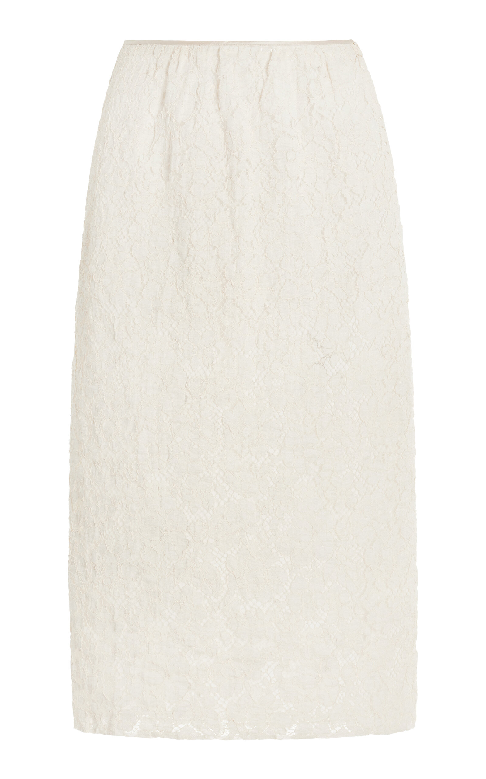 PRADA LACE MIDI PENCIL SKIRT