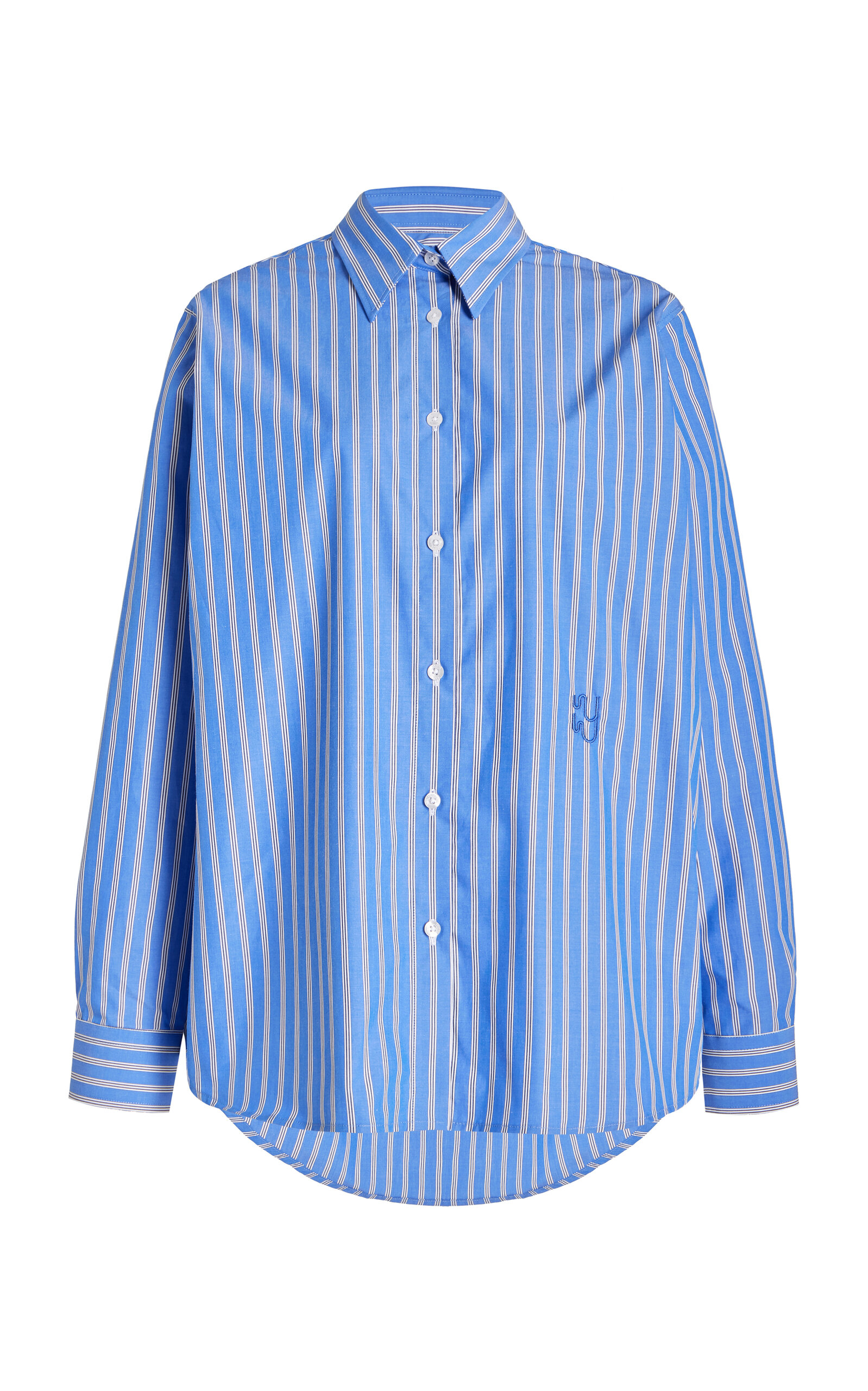 Shop Yaitte Buoy Cotton Shirt In Blue