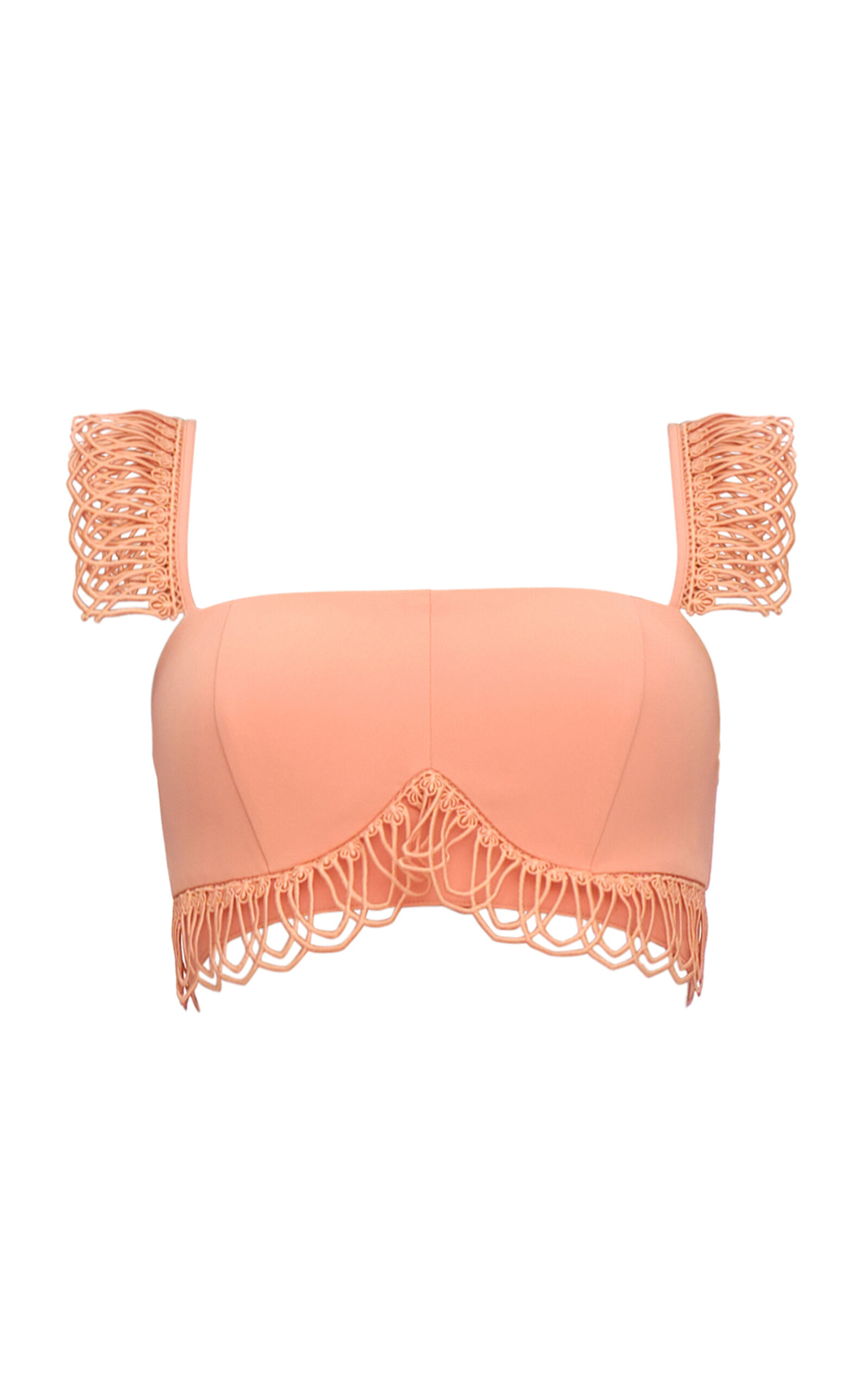Andrea Iyamah Rizo Off-the-shoulder Crop Top In Pink