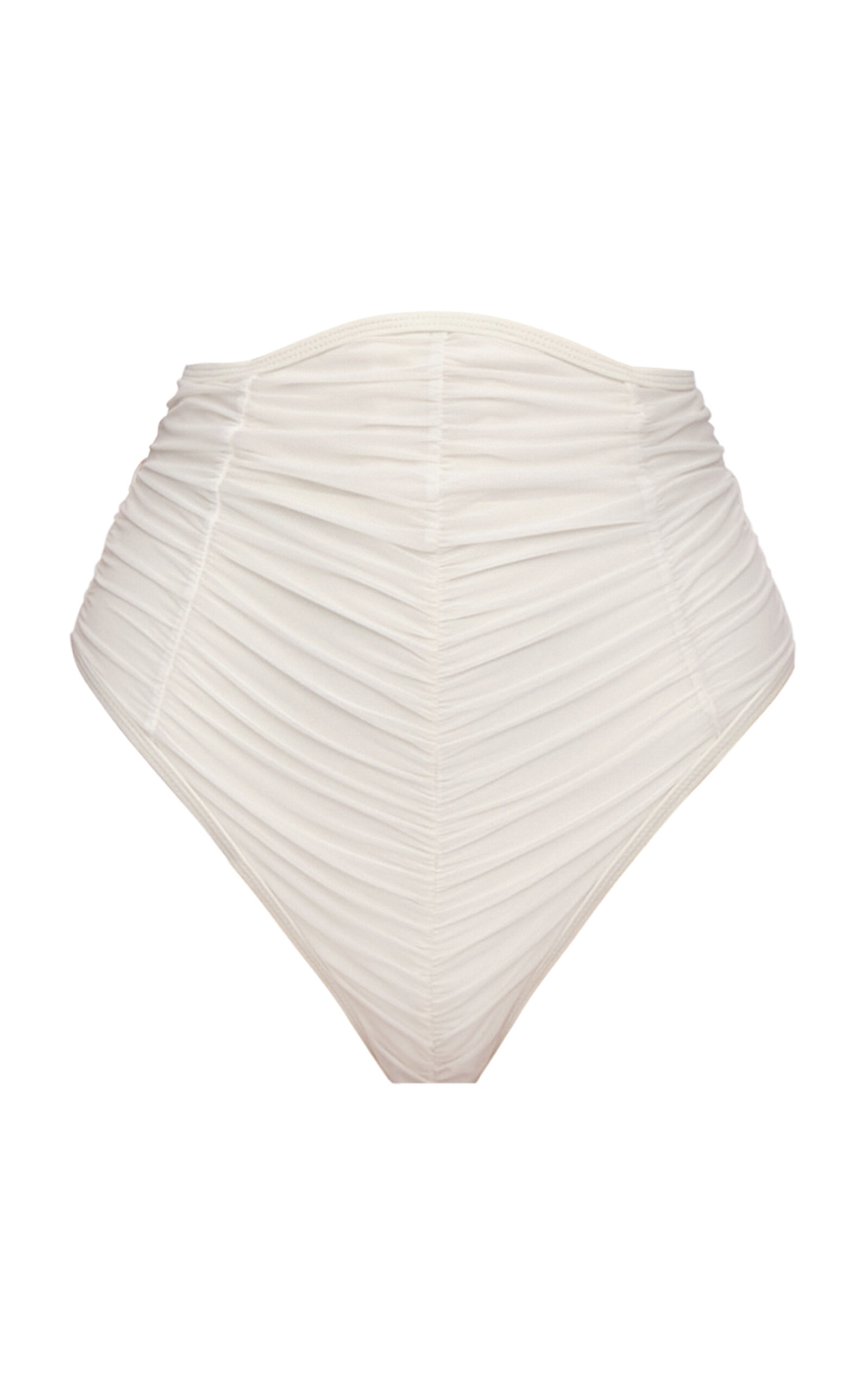 Andrea Iyamah Capa High-waisted Bikini Bottom In Ivory