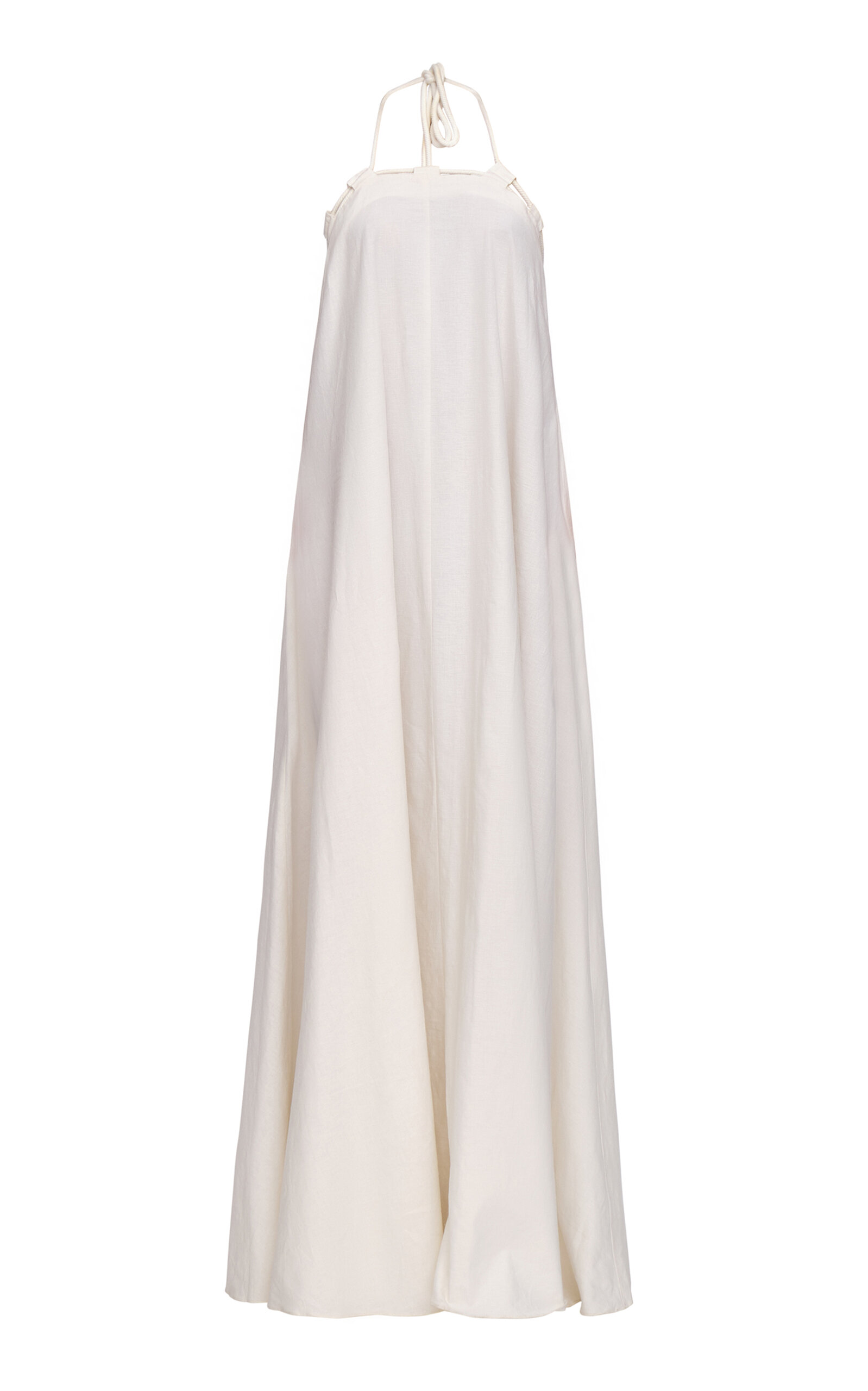 Andrea Iyamah Essi Cotton Maxi Dress In Ivory