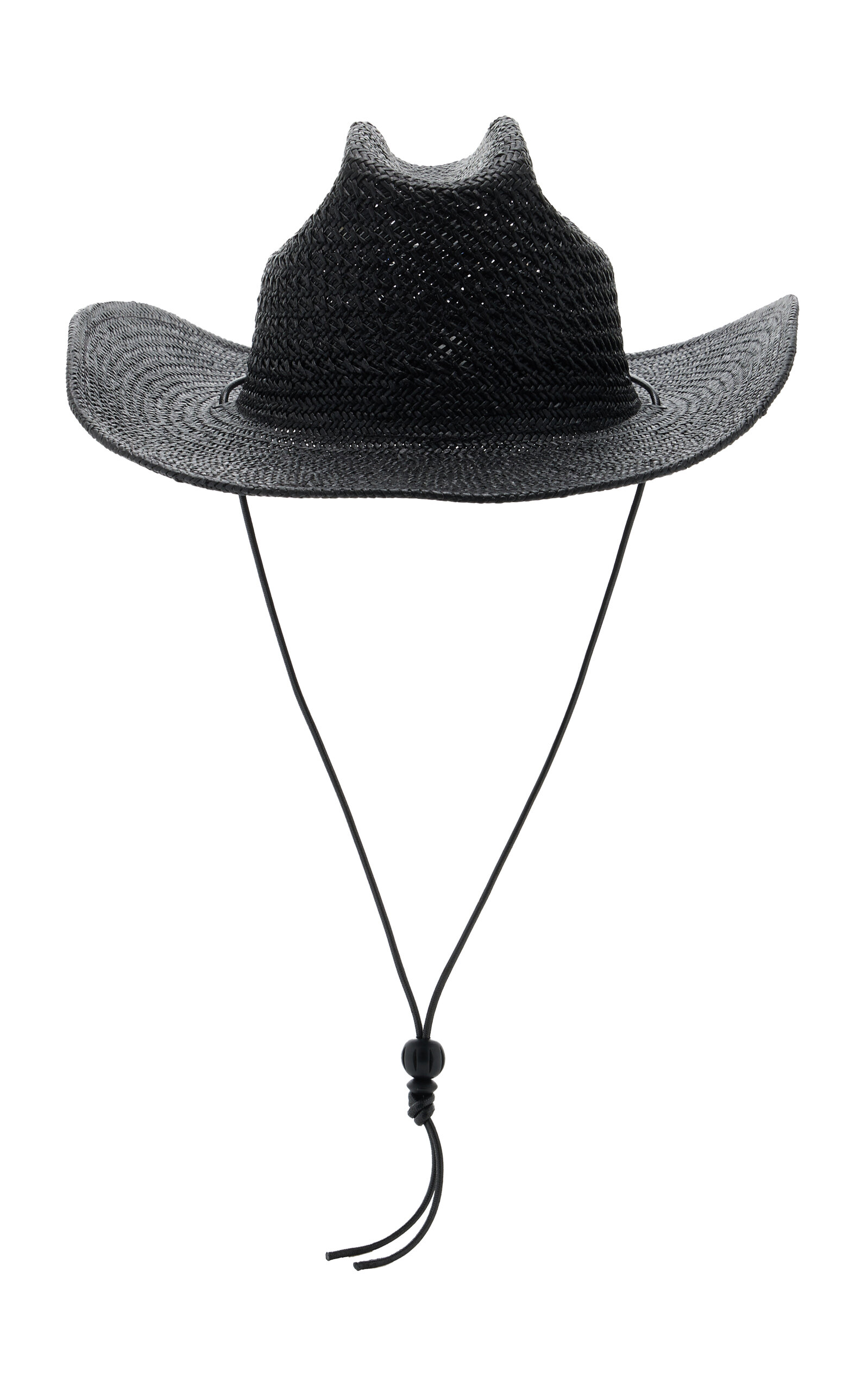 Lack Of Color The Outlaw Ii Raffia Hat In Black