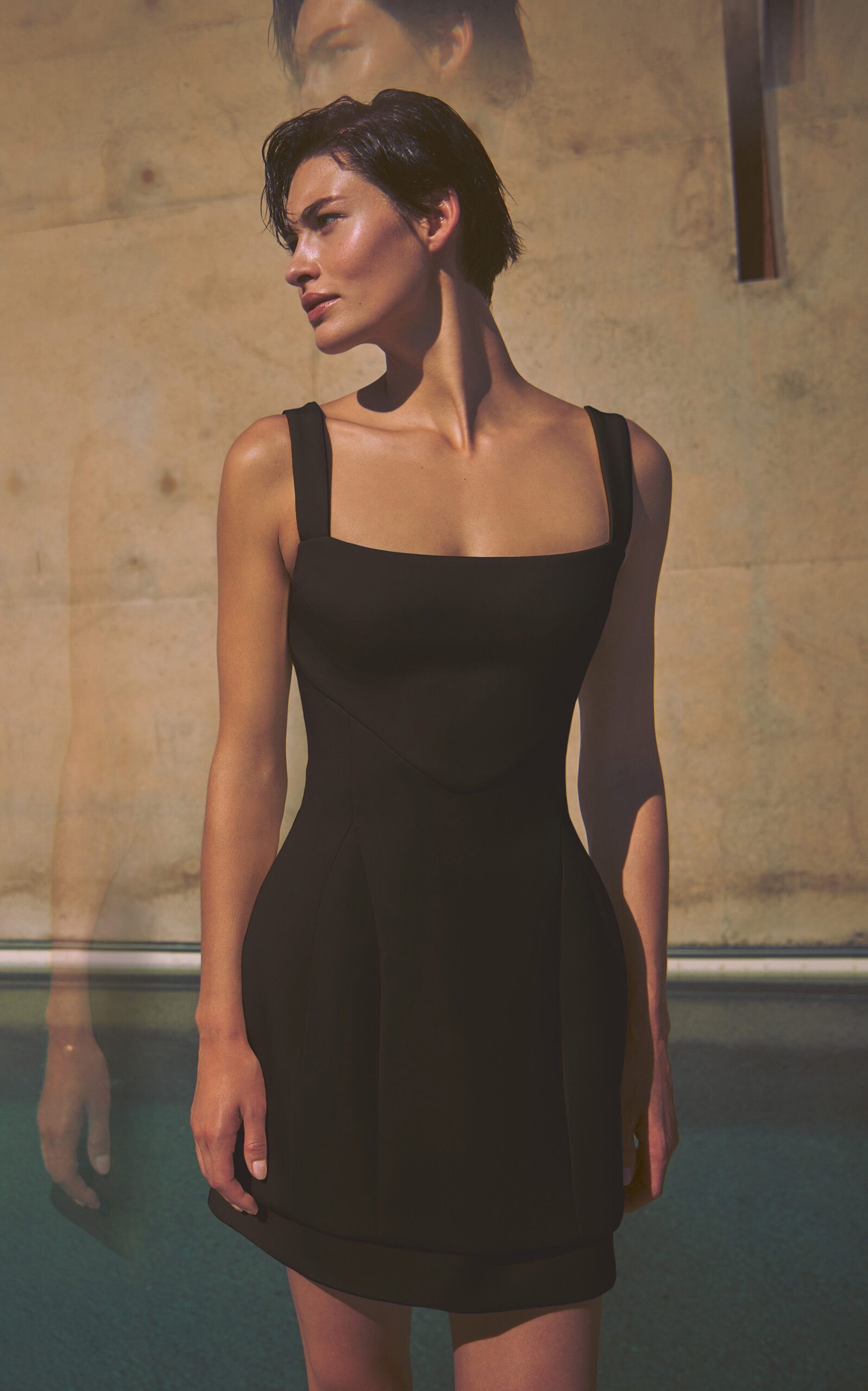 Alexis Gineva Sculpted Mini Dress In Black