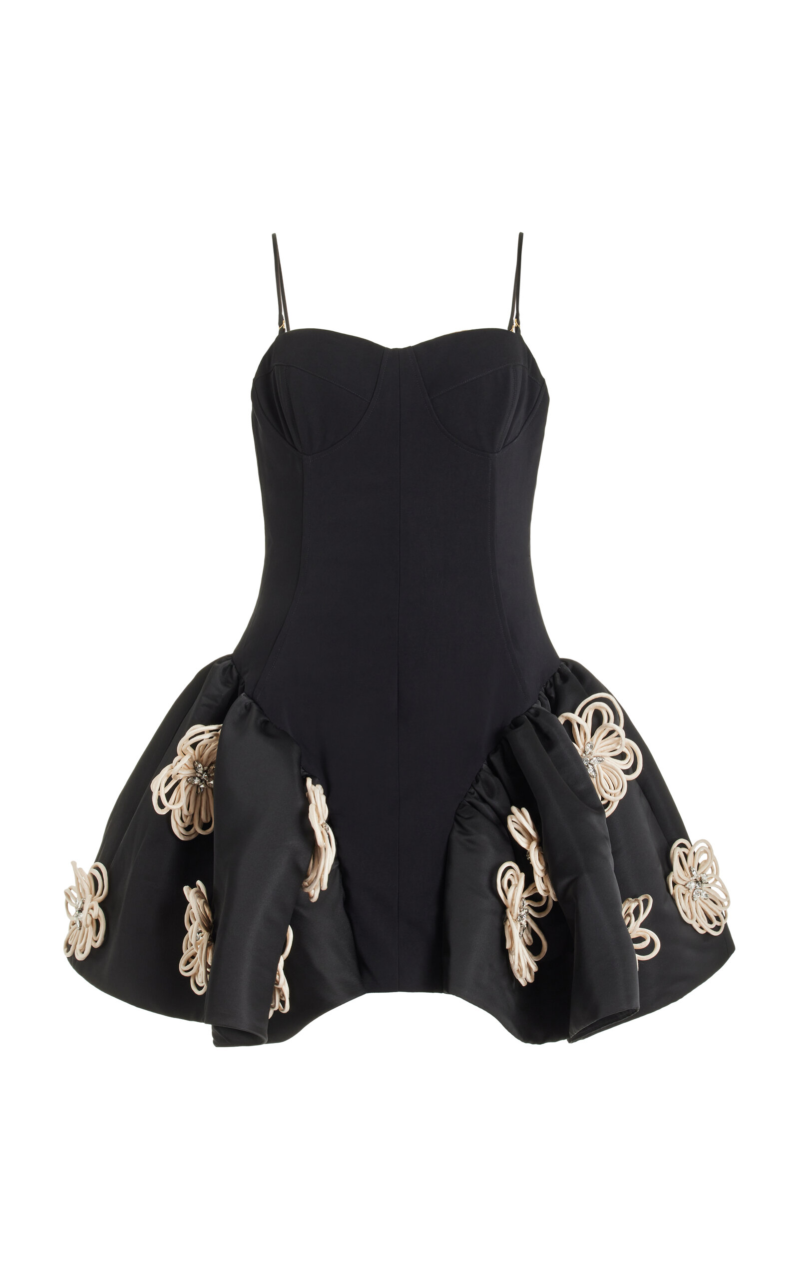 Harbison Flora Cyclone Mini Dress In Black