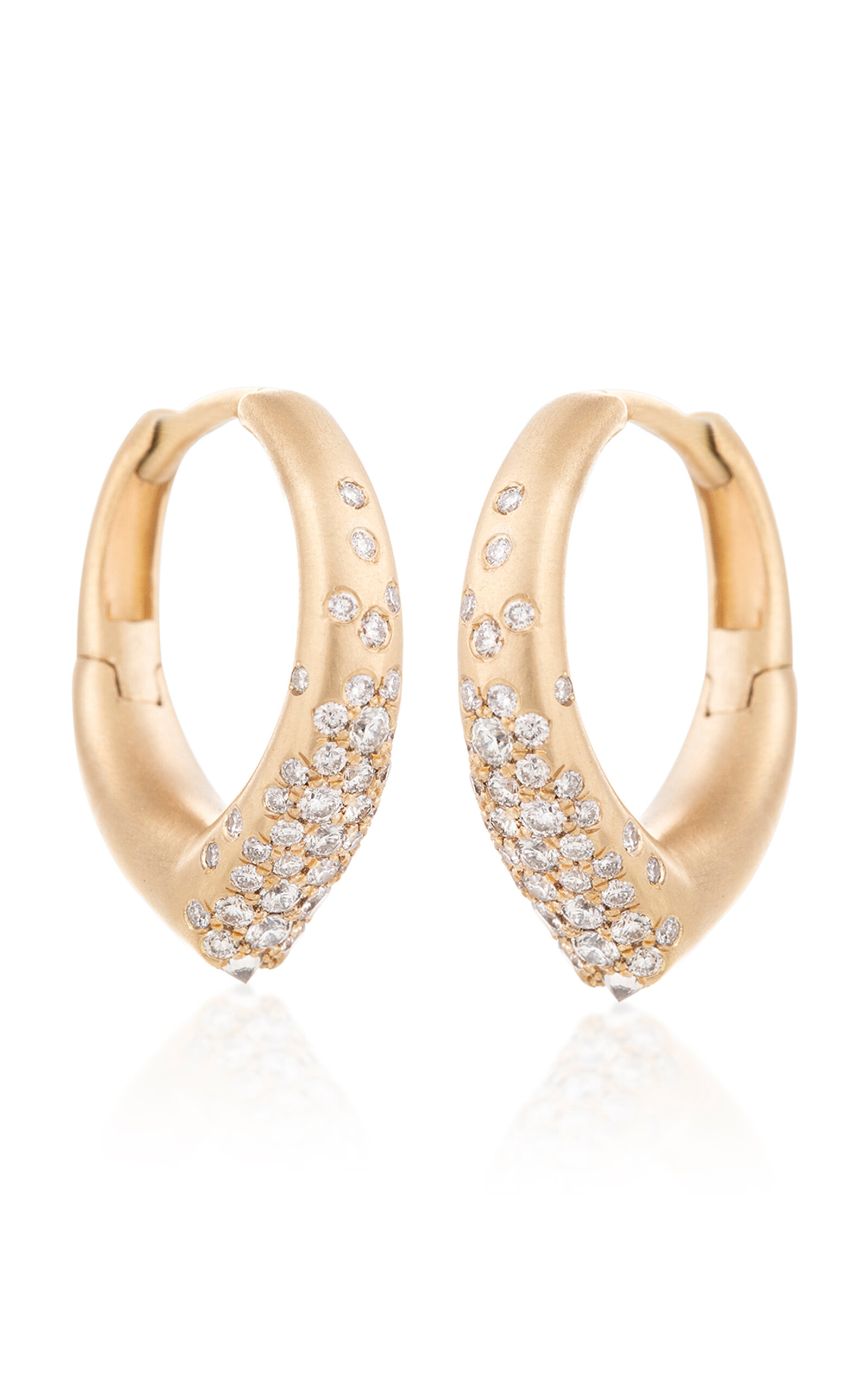 18k Yellow Gold The Arch Power Big Hoop Earrings