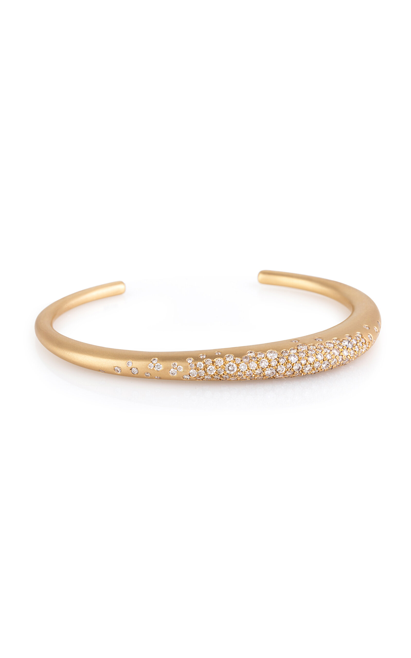 Nada Ghazal 18k Yellow Gold Urban Winter Thick Cuff Bracelet