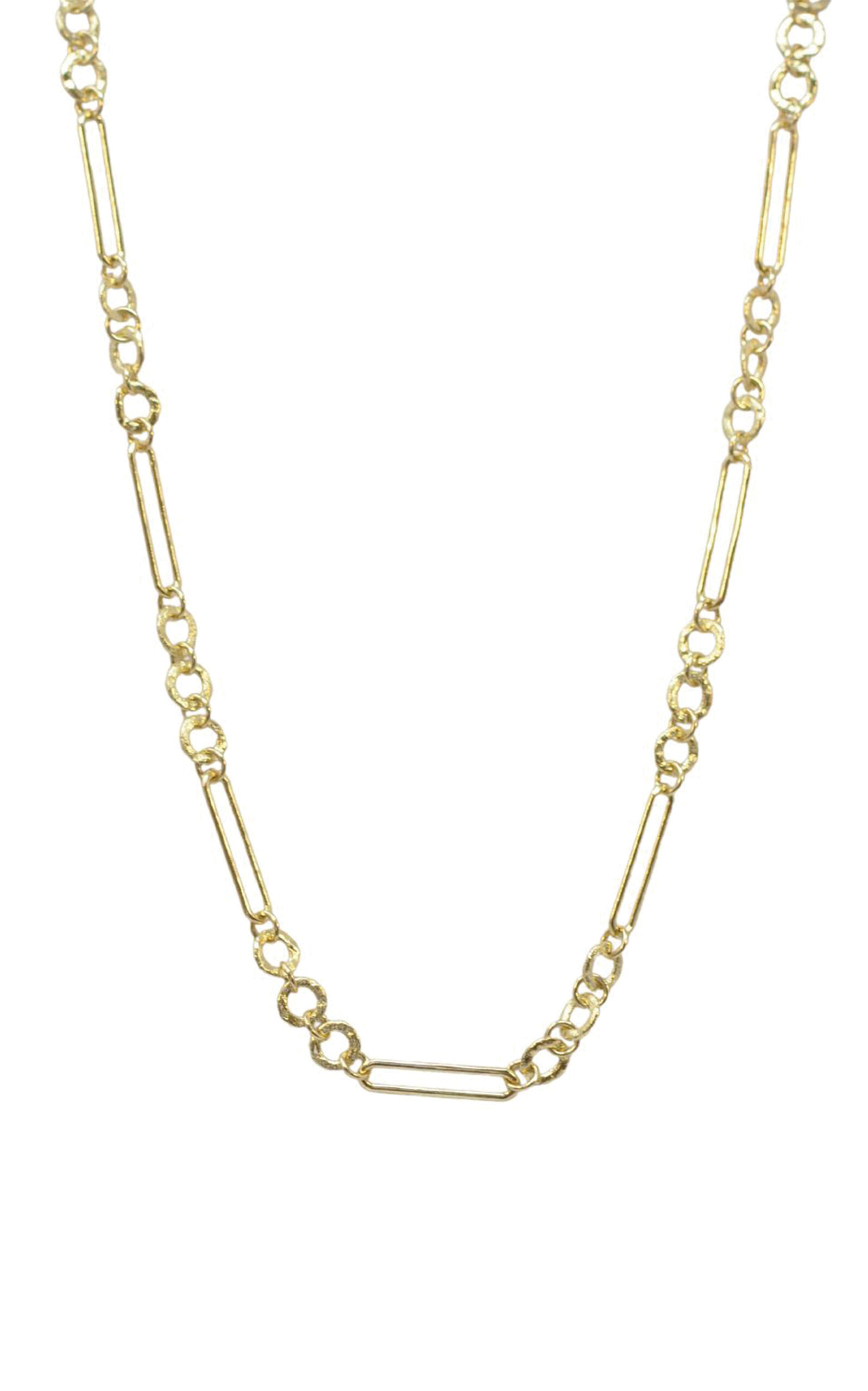 18K Yellow Gold Paperclip Necklace