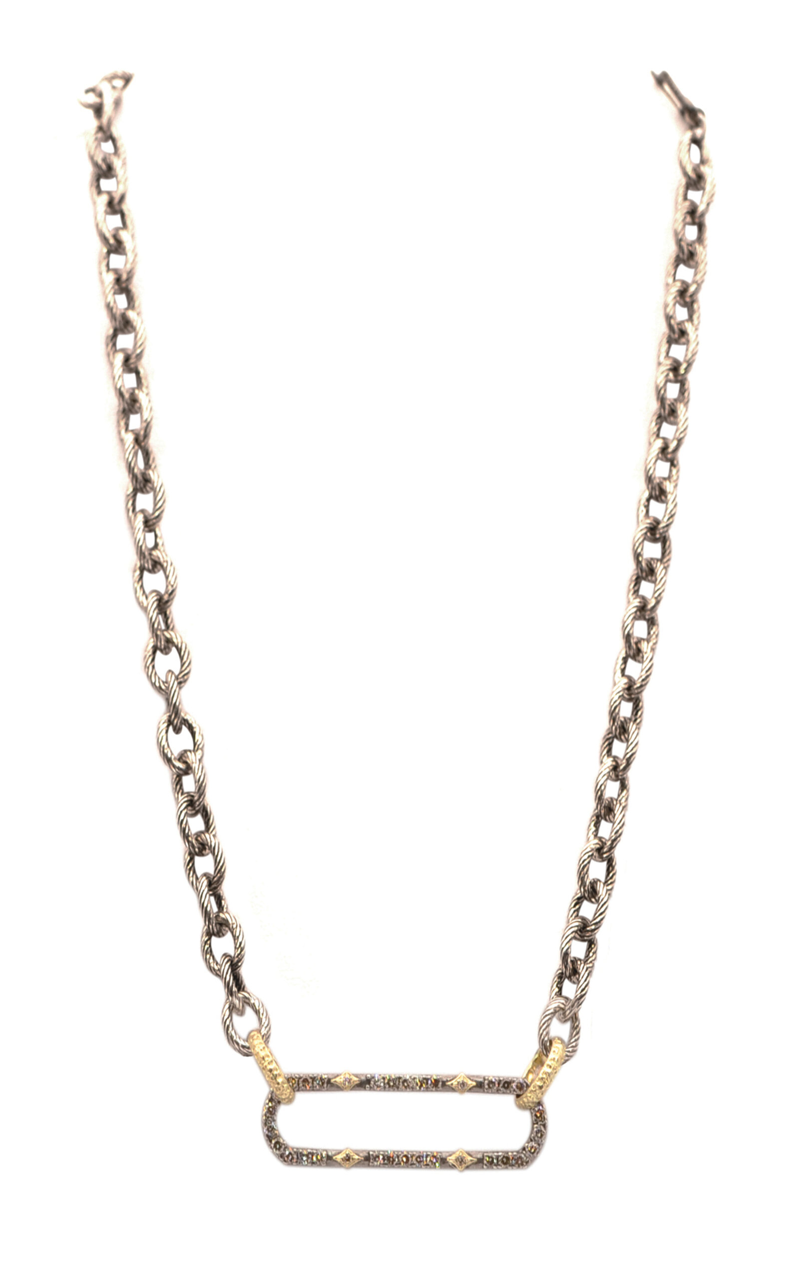 Crivelli 18K Yellow Gold; Sterling Silver Diamond Necklace