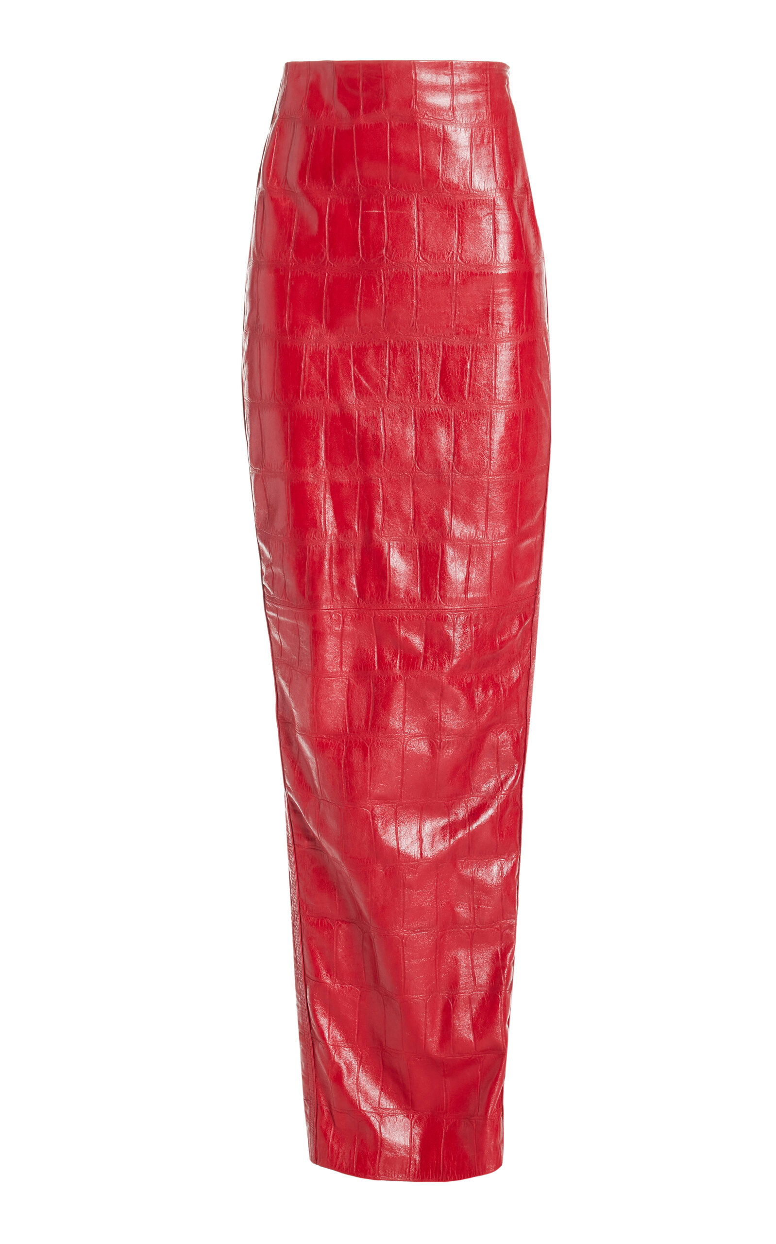 The Miles Embossed Leather Maxi Pencil Skirt