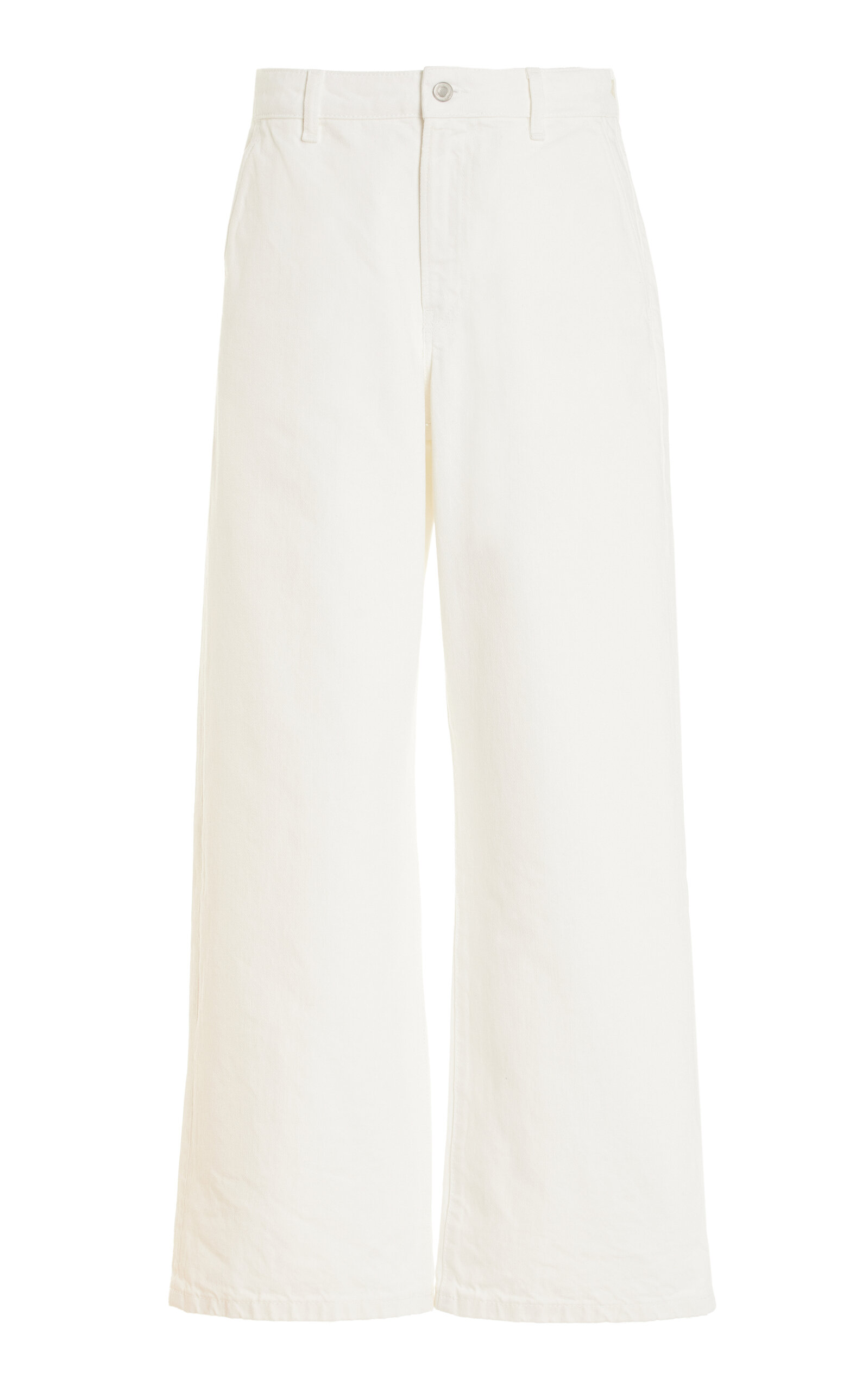 Jeanerica Belem Rigid Mid-rise Wide-leg Chino Jeans In White