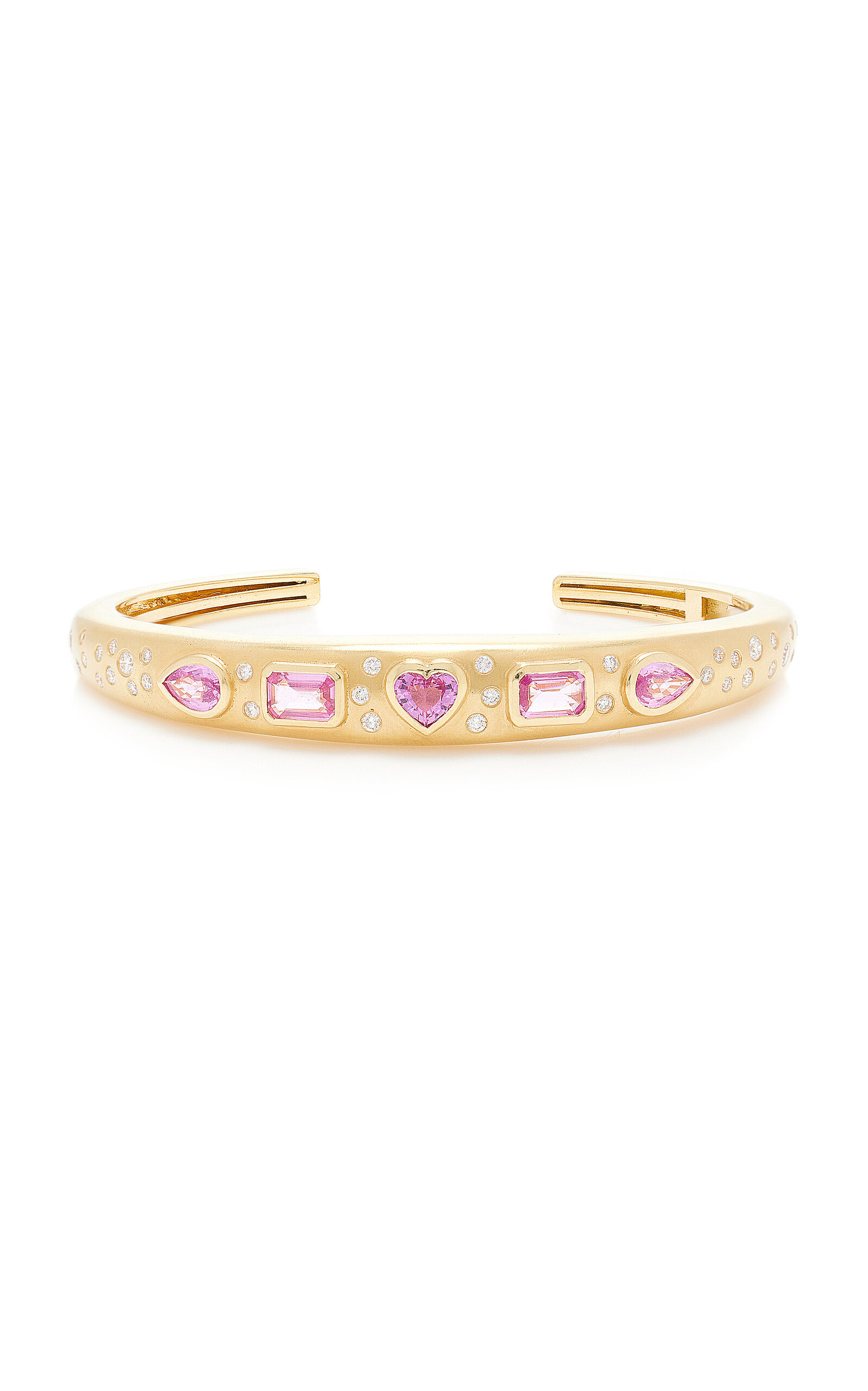 Future Fortune Love Bound 18K Yellow Gold Sapphire; Diamond Bracelet - Pink - OS - Moda Operandi
