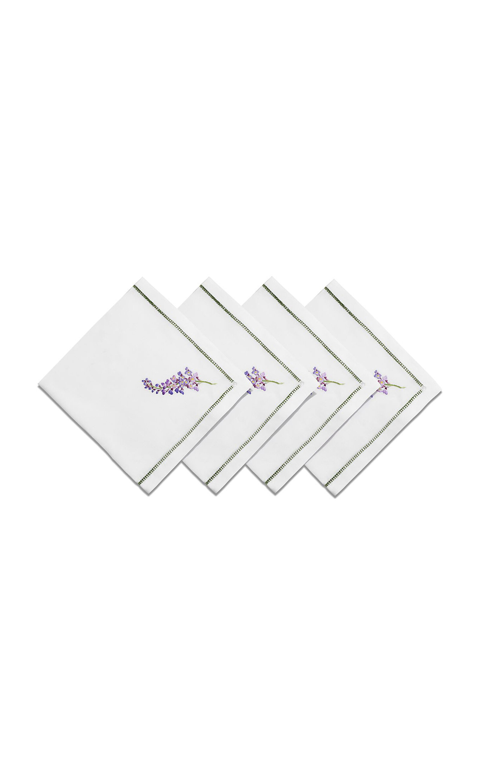 Tiffany & Co. Set-of-Four Wisteria Embroidered-Linen Napkins - Multi