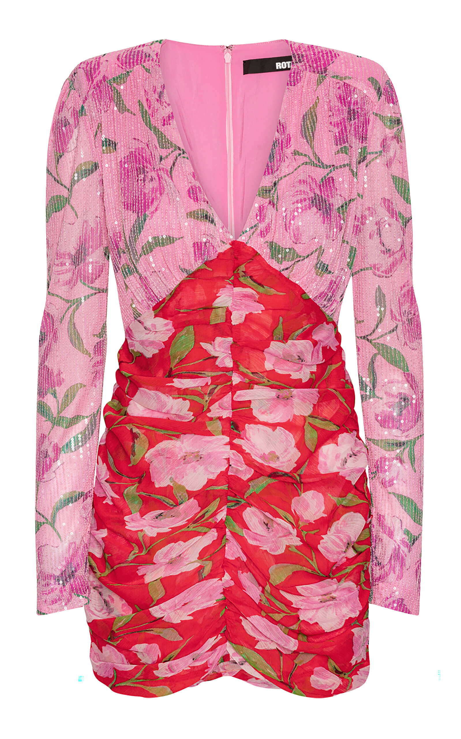 ROTATE BIRGER CHRISTENSEN SEQUINED FLORAL MINI DRESS