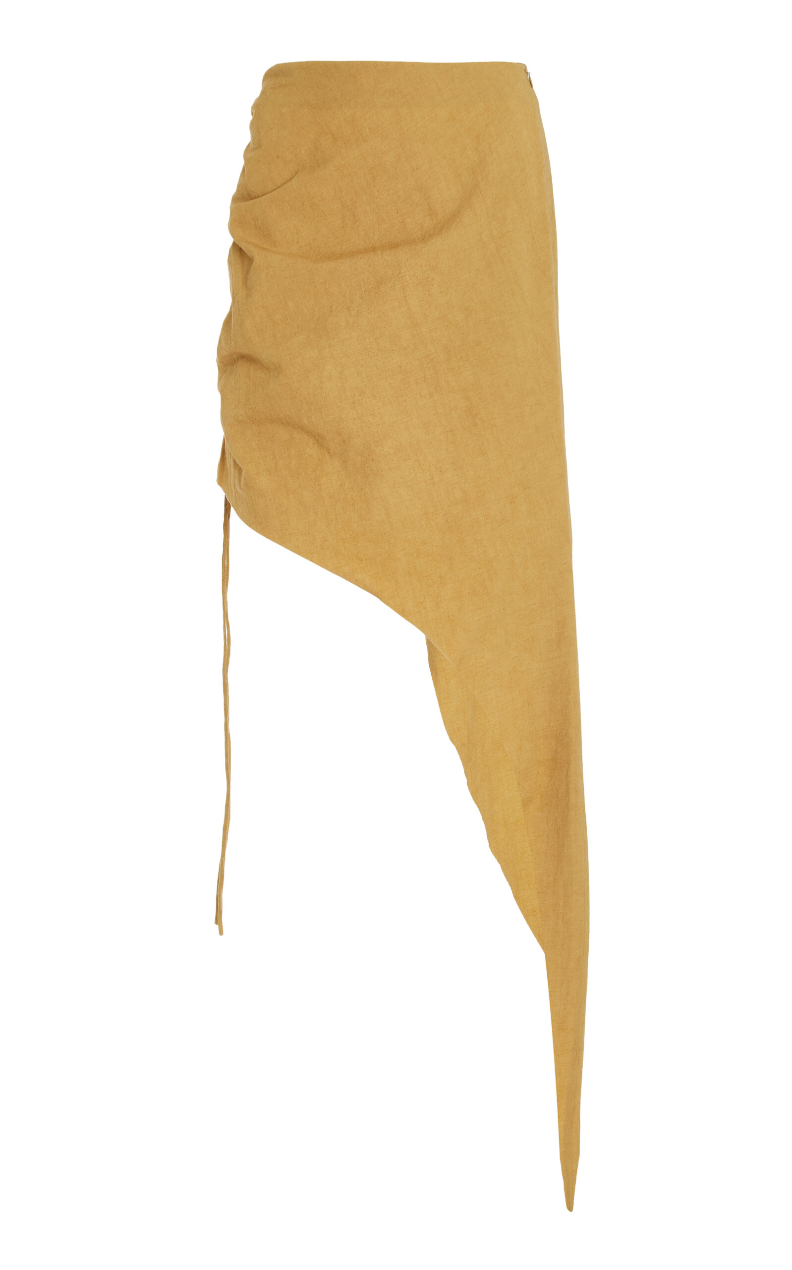 Tg Botanical Vesta Asymmetrical Cotton-blend Skirt In Yellow