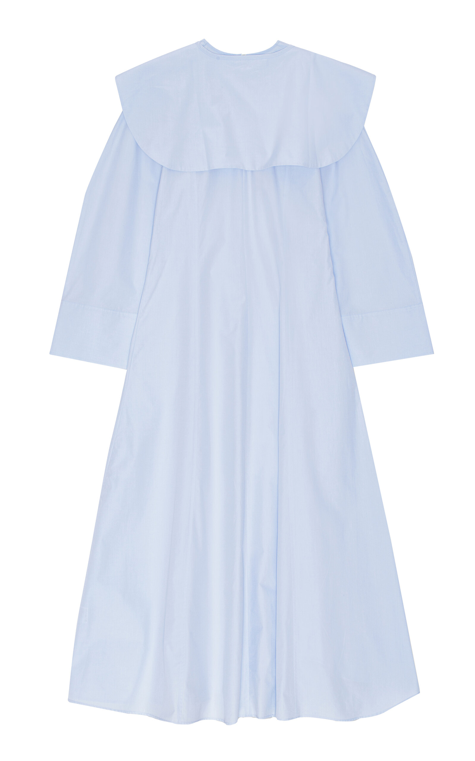 Daisy Scarf-Detailed Asymmetrical Cotton Shirt Dress
