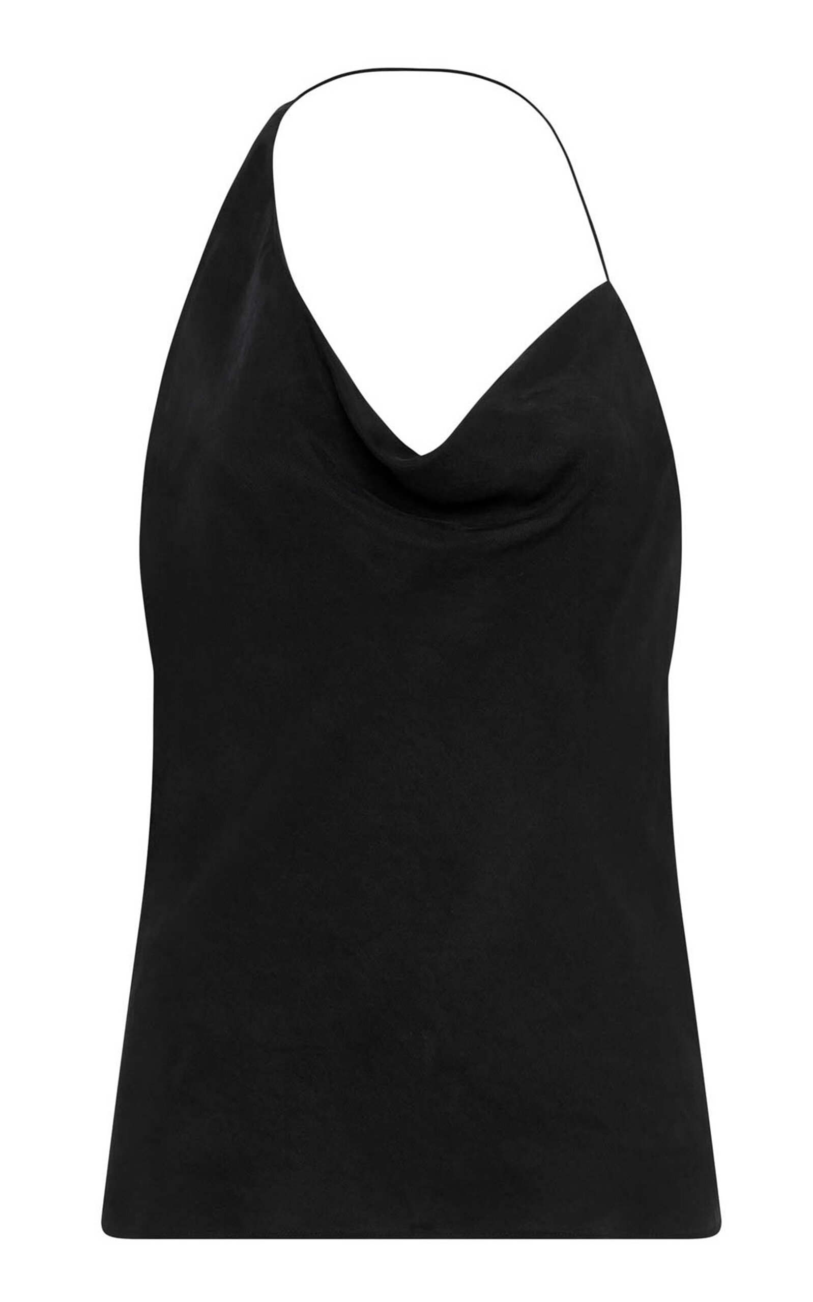 St. Agni Asymmetric Draped Top - Black