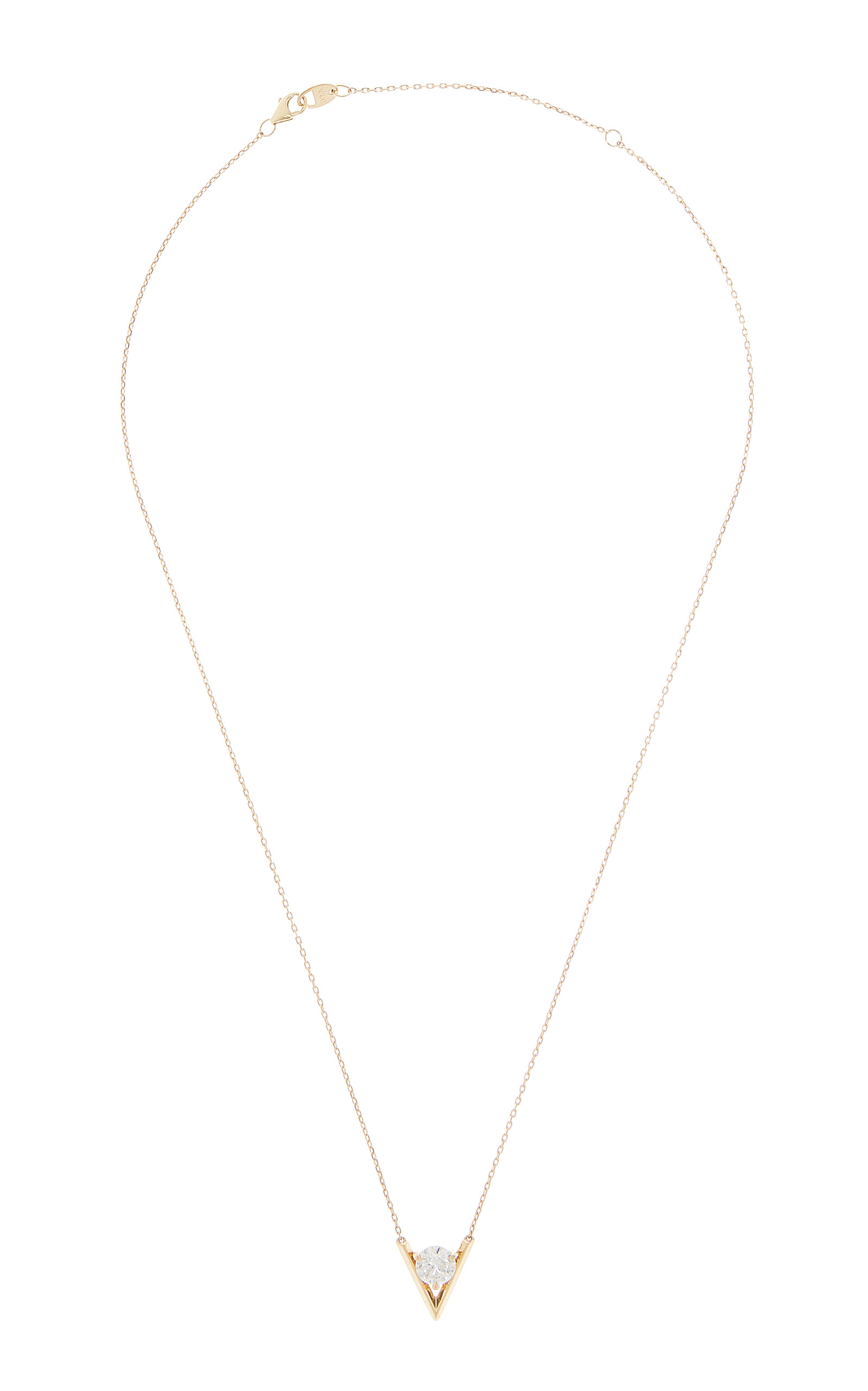 14K Gold VRAI created Diamond Necklace