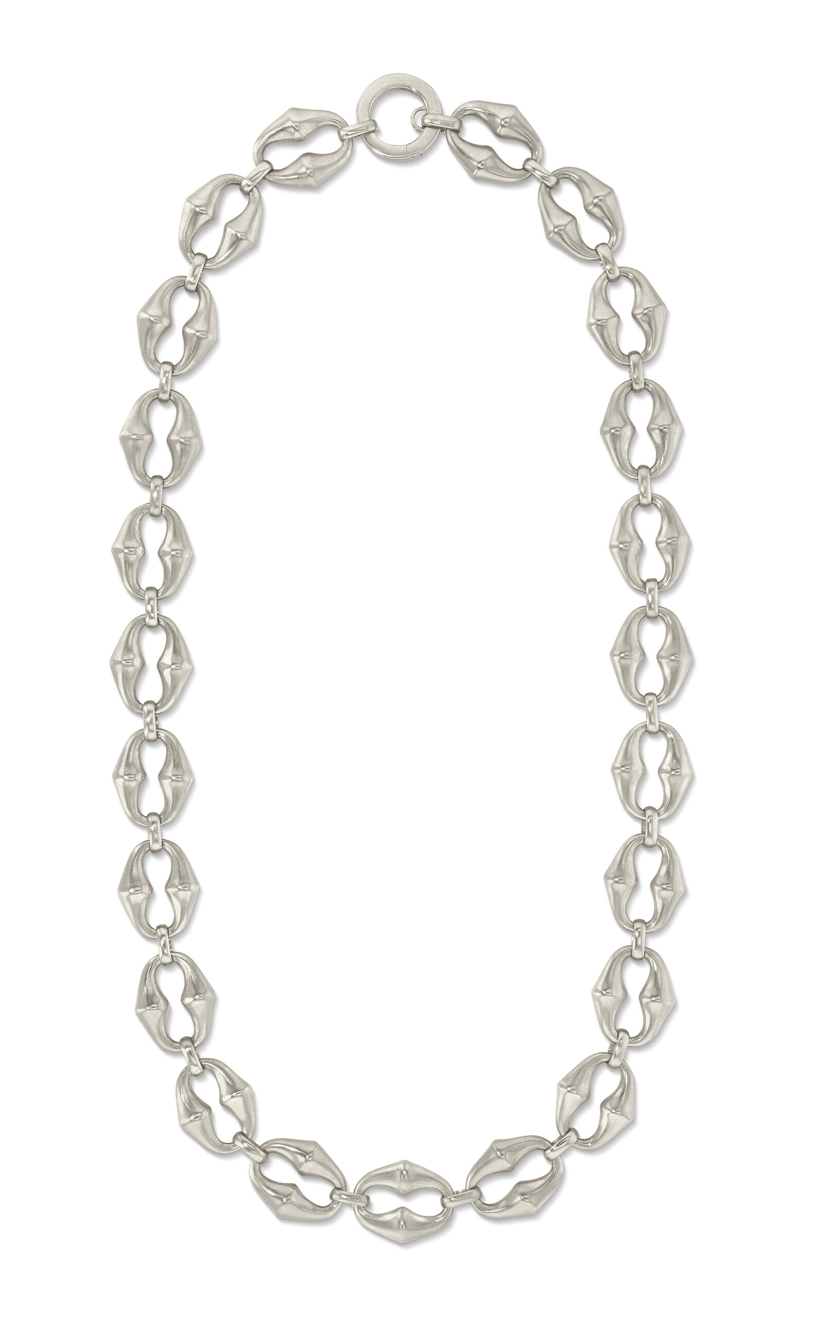 Vram 18k White Gold Chrona Mini Link Necklace