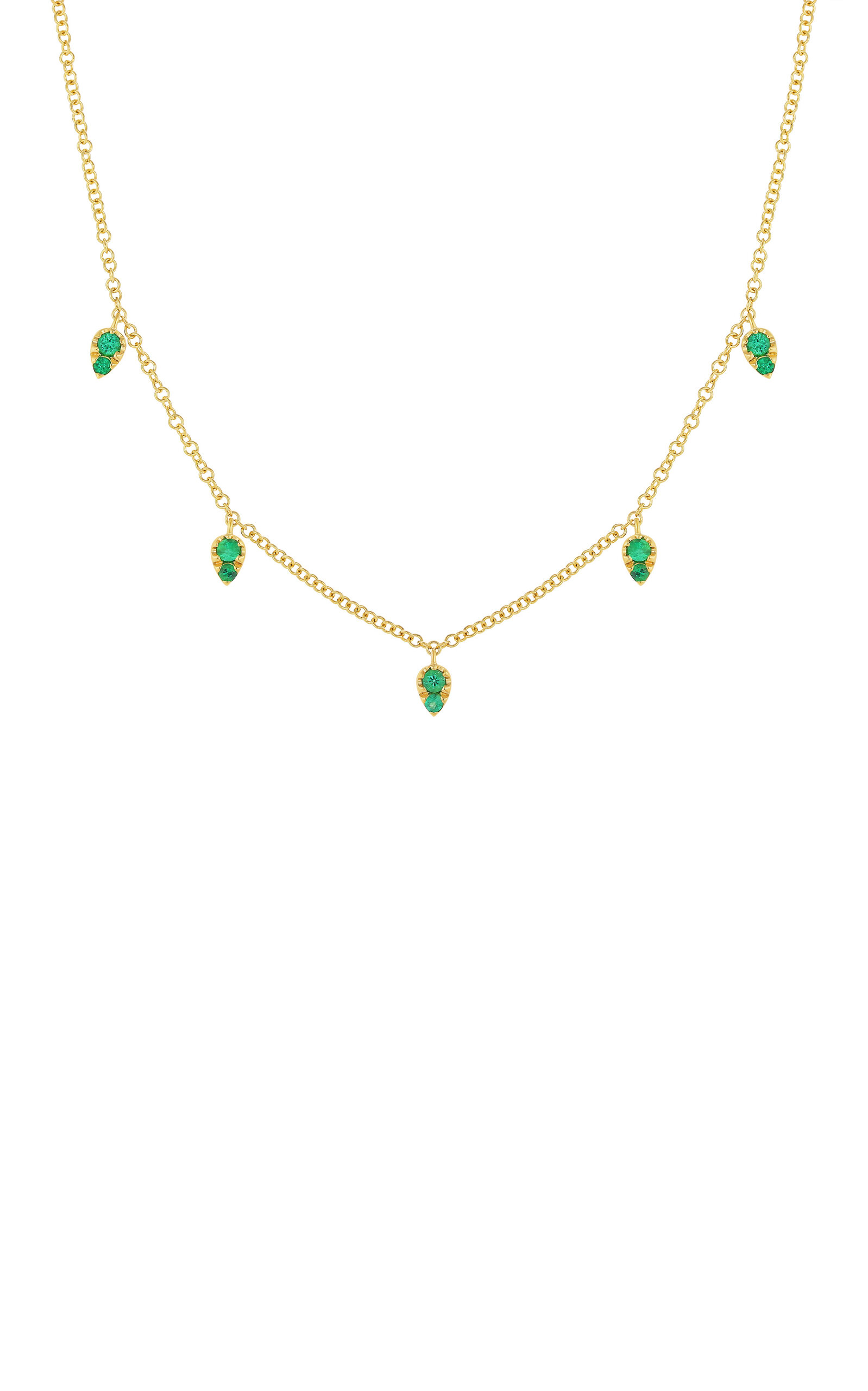 Ef Collection 14k Gold Emerald Necklace