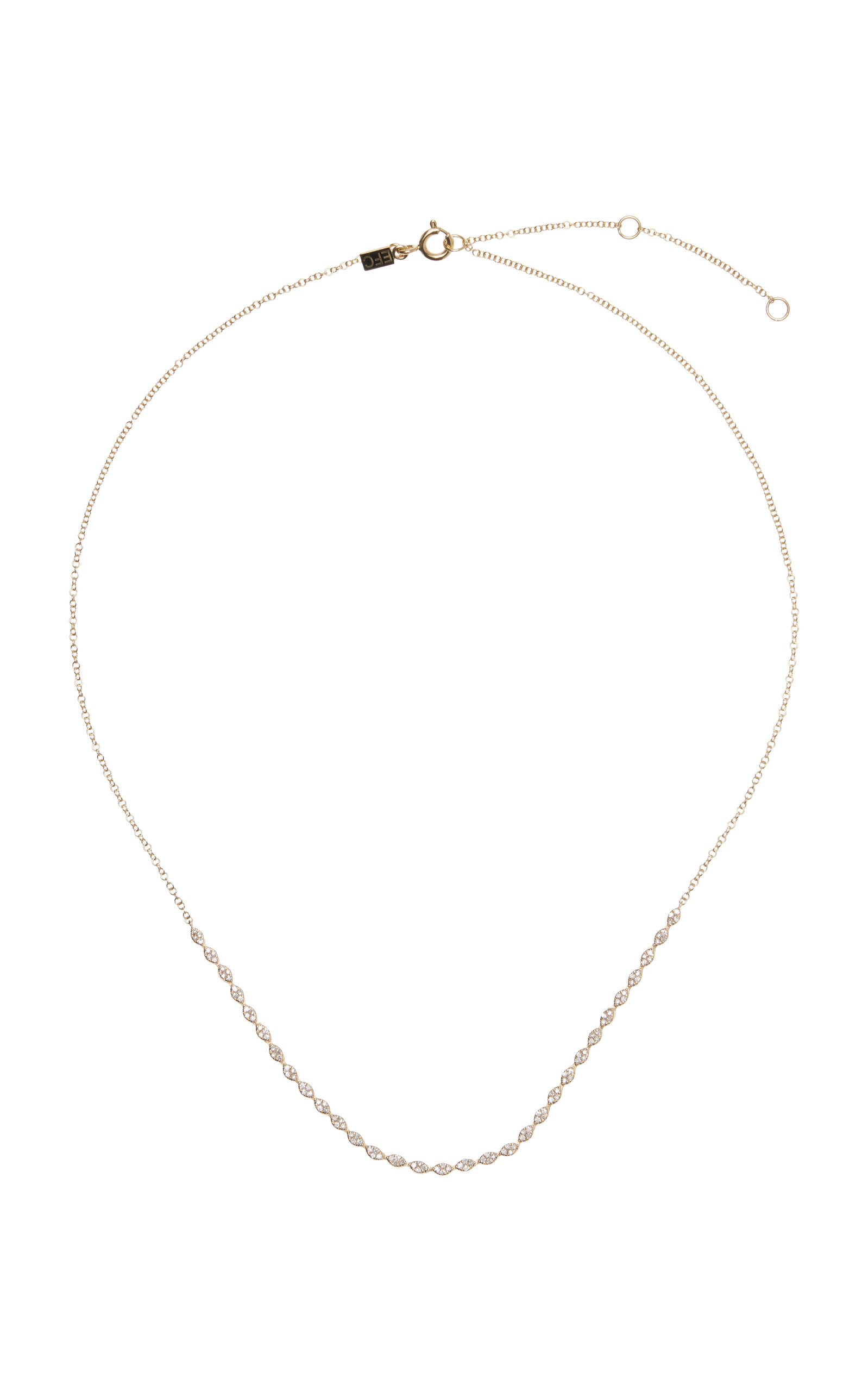 EF Collection 14K Gold Diamond Necklace - Gold - OS - Moda Operandi