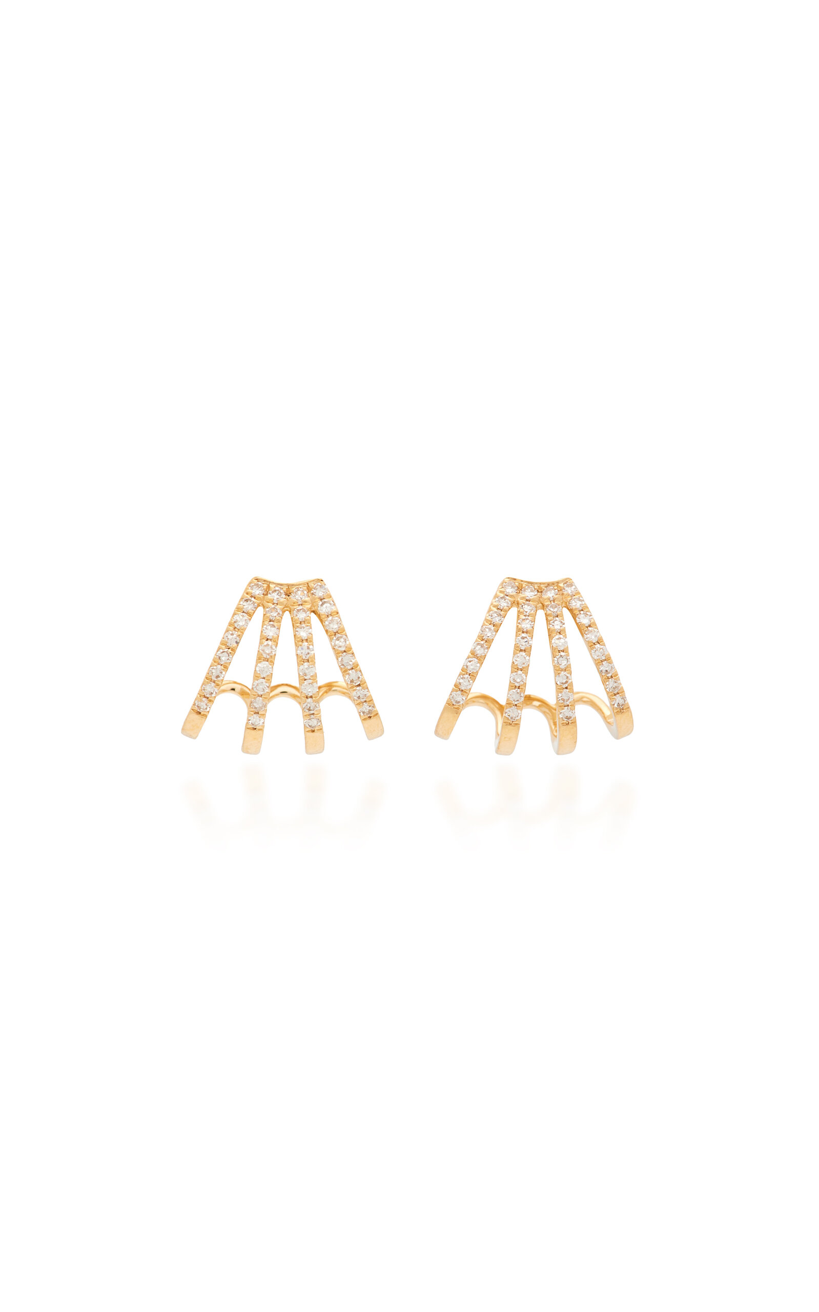 Ef Collection 14k Gold Diamond Earrings