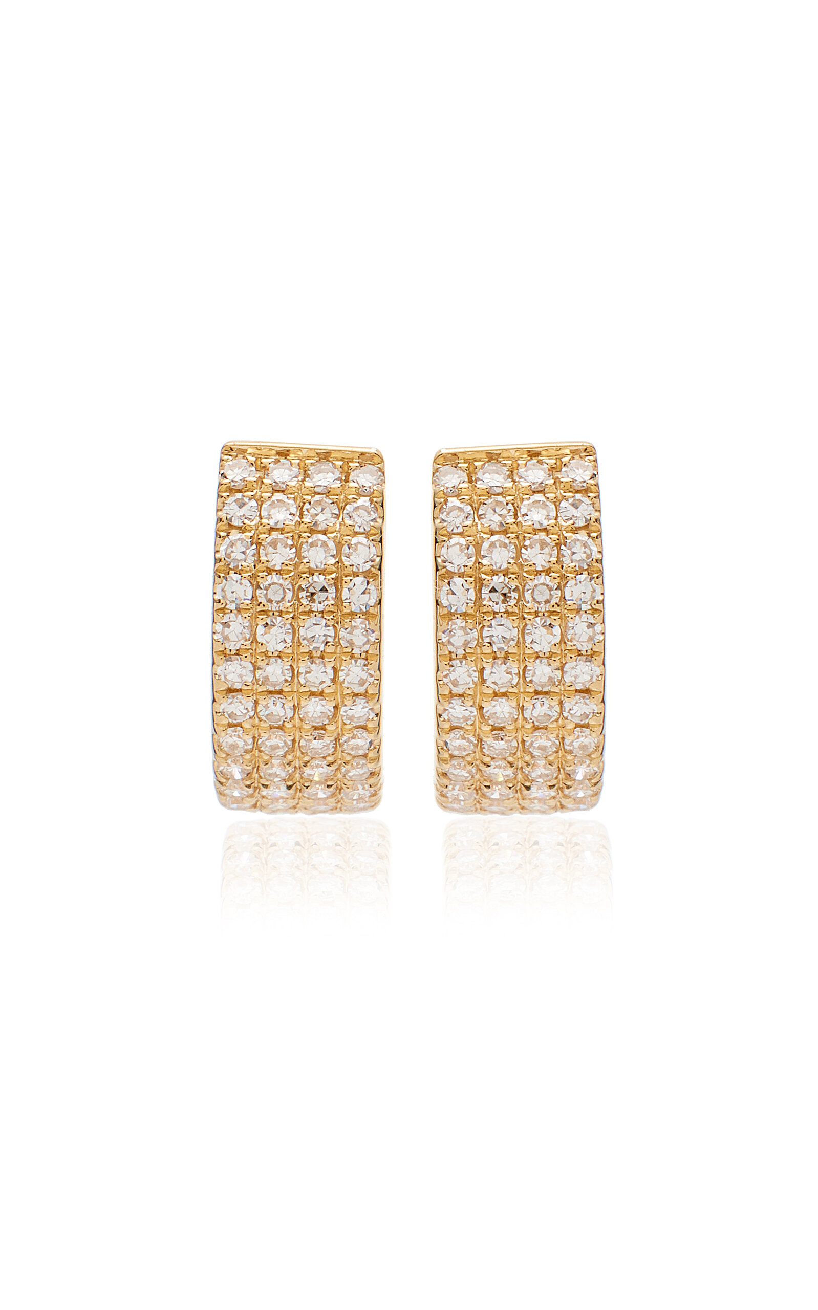 Ef Collection 14k Gold Diamond Earrings