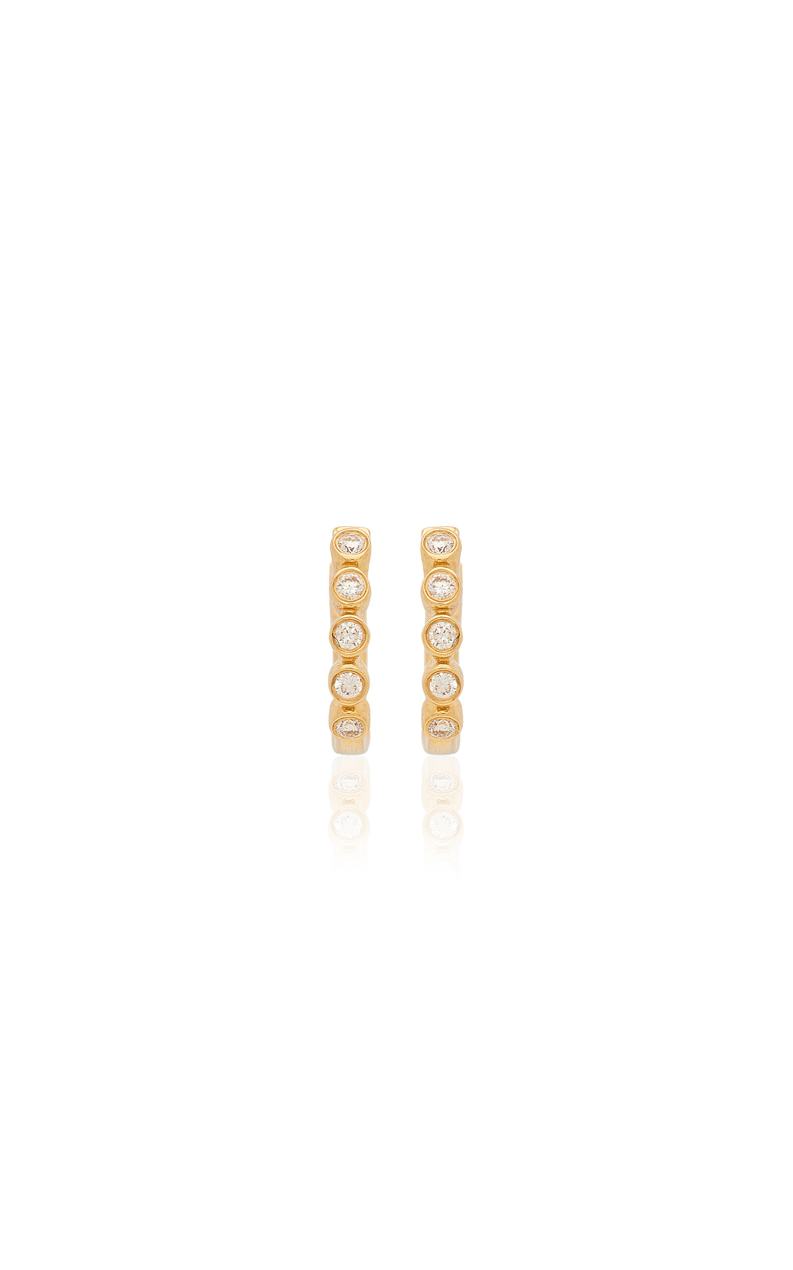 Ef Collection 14k Gold Diamond Earrings