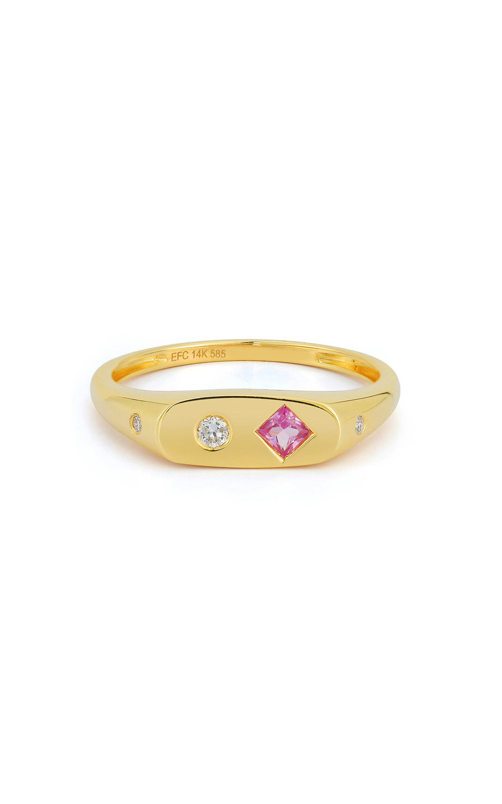 Ef Collection 14k Gold Diamond And Sapphire Ring