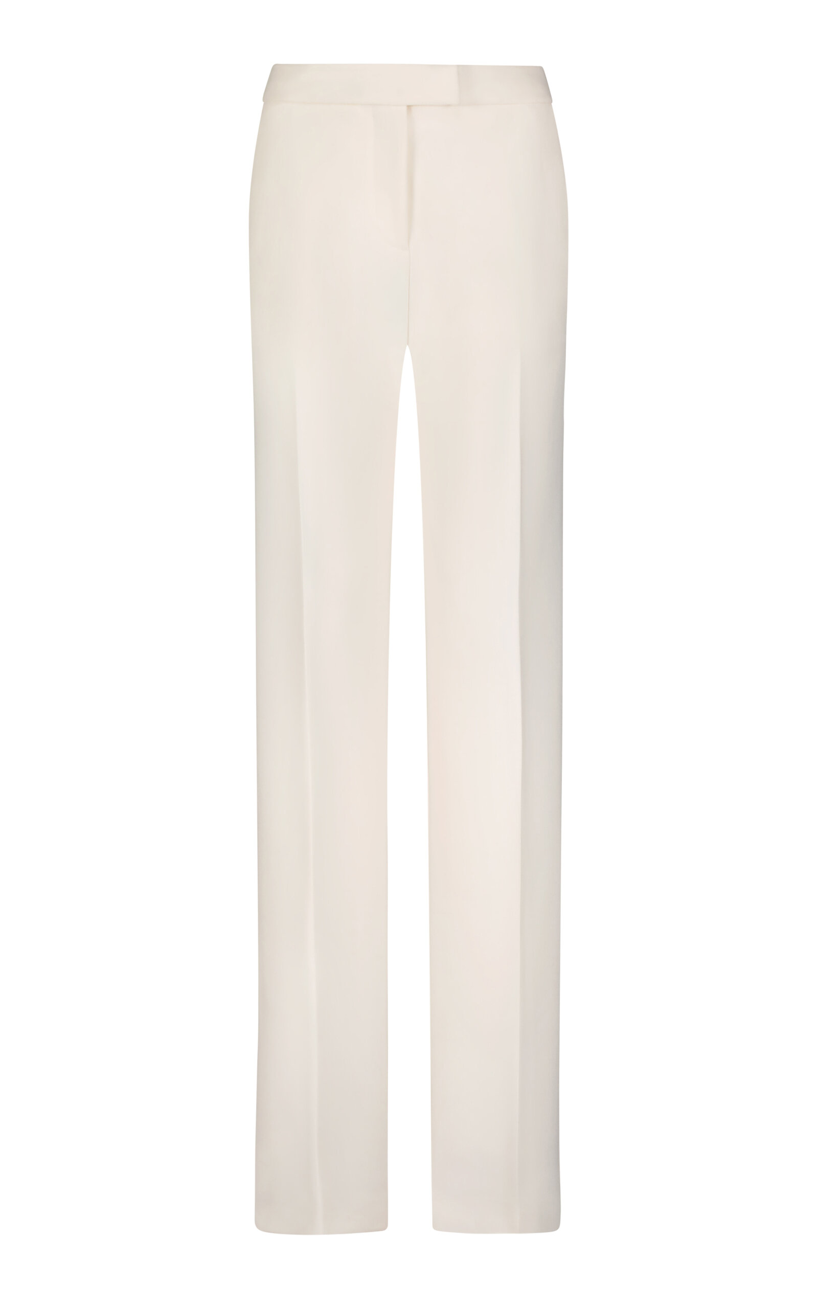 Shop Marina Moscone Tailored Straight-leg Pants In Ivory