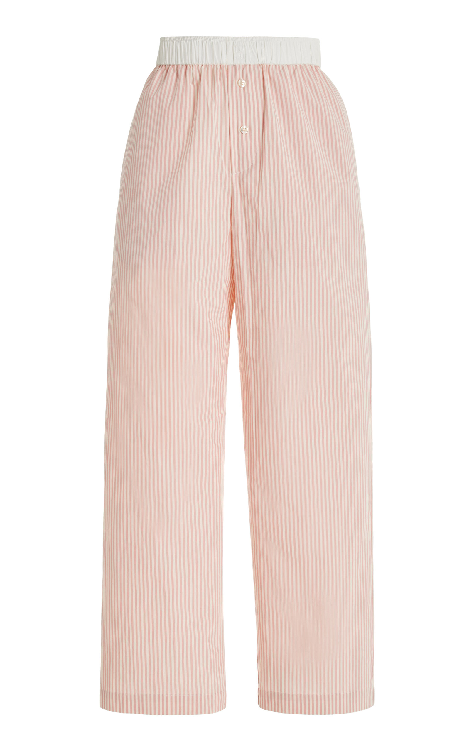 Helsy Striped Cotton Wide-Leg Pants