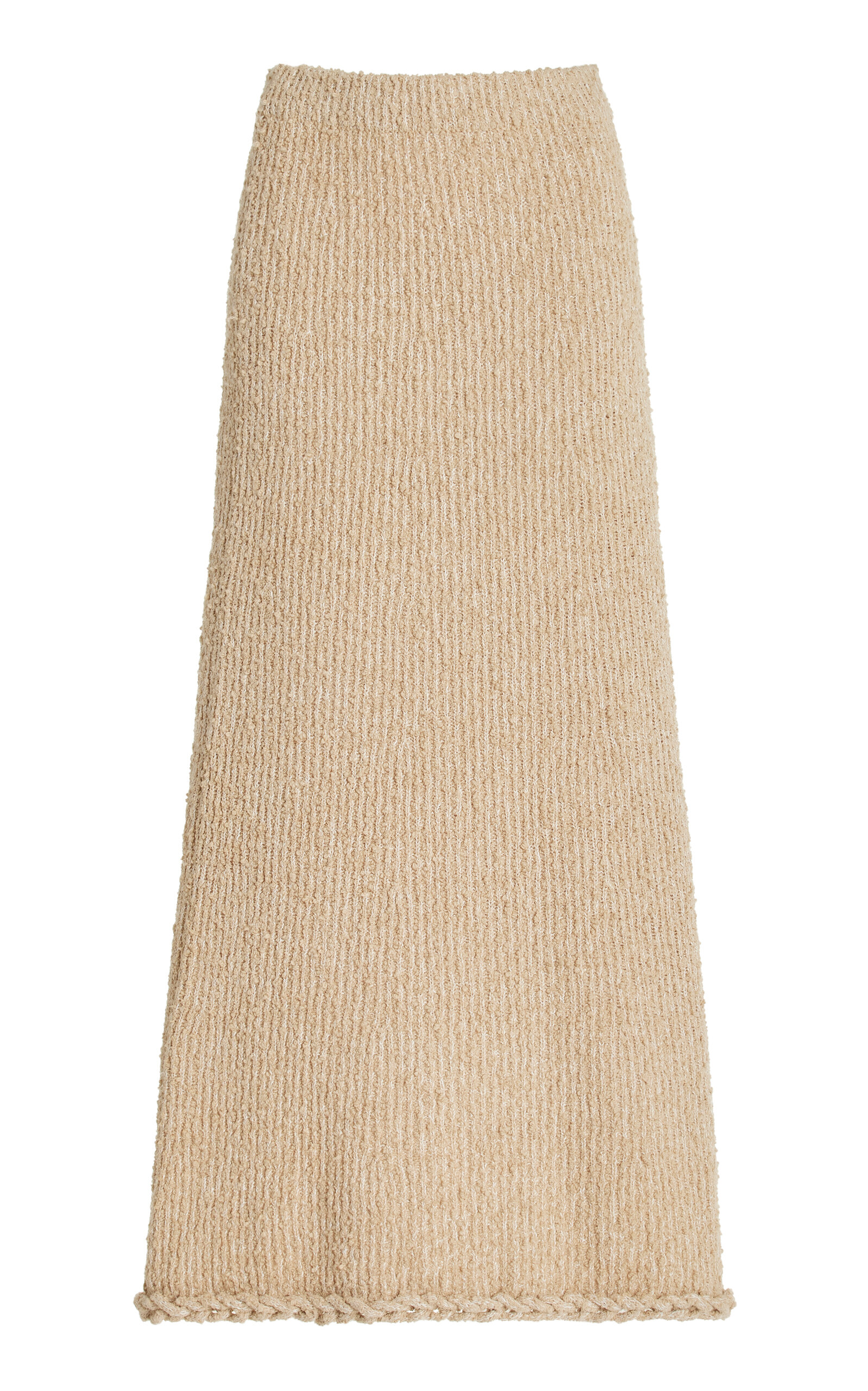 Komi Braided Cotton-Linen Knit Maxi Skirt