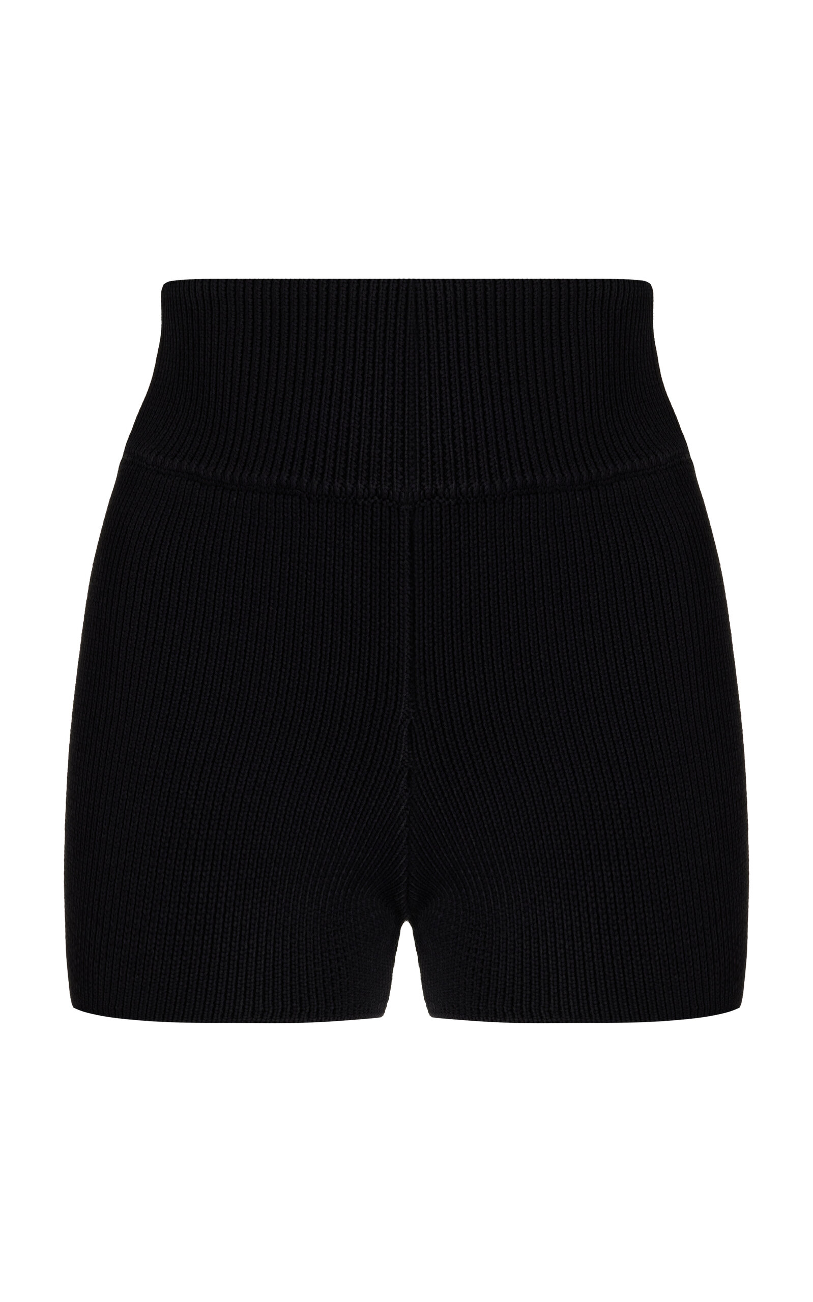 Elce Exclusive Sol Ribbed-knit Shorts In Black