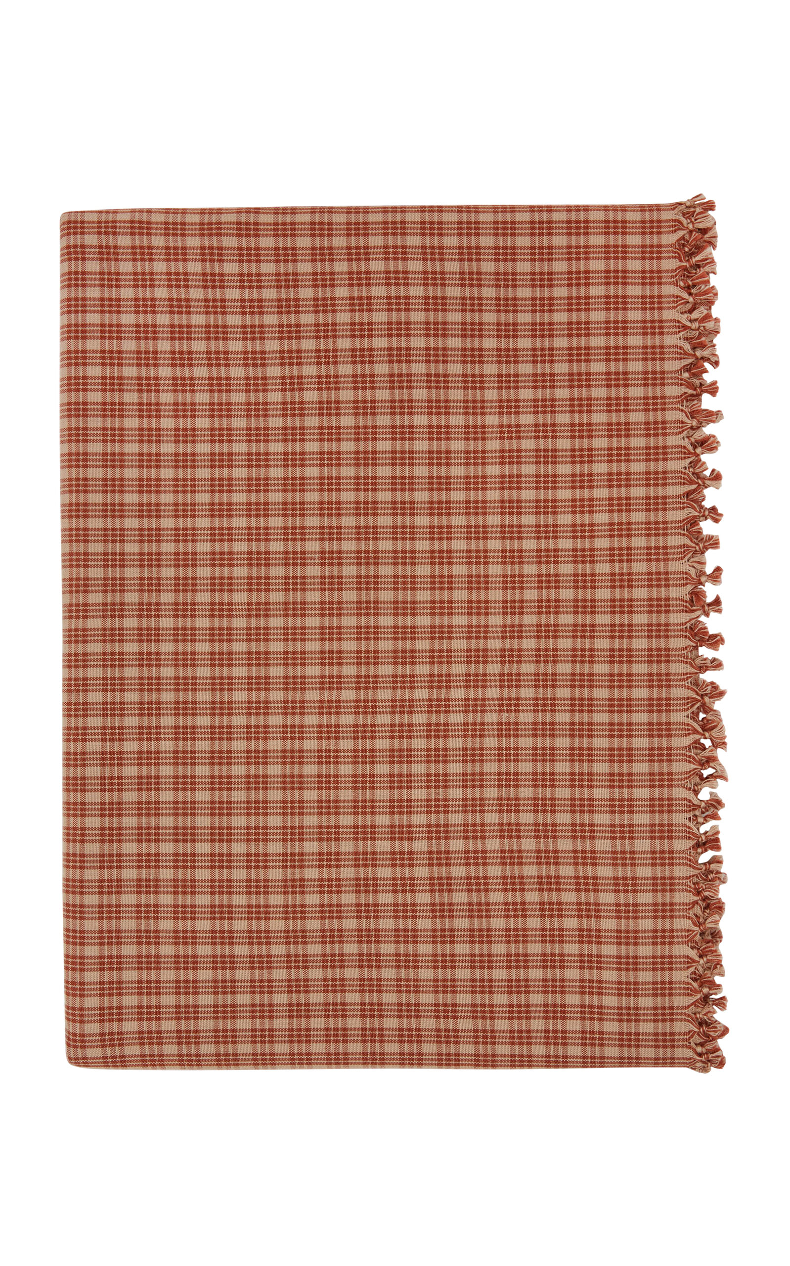 Heather Taylor Home Katherine Plaid Sienna Tablecloth Small In Brown
