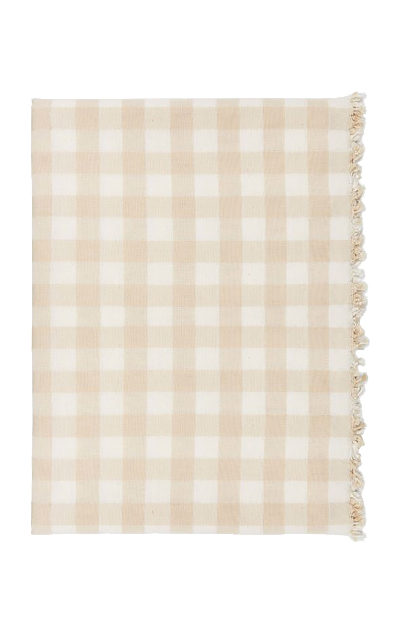 Heather Taylor Home Gingham Cream Tablecloth Small In Neutral