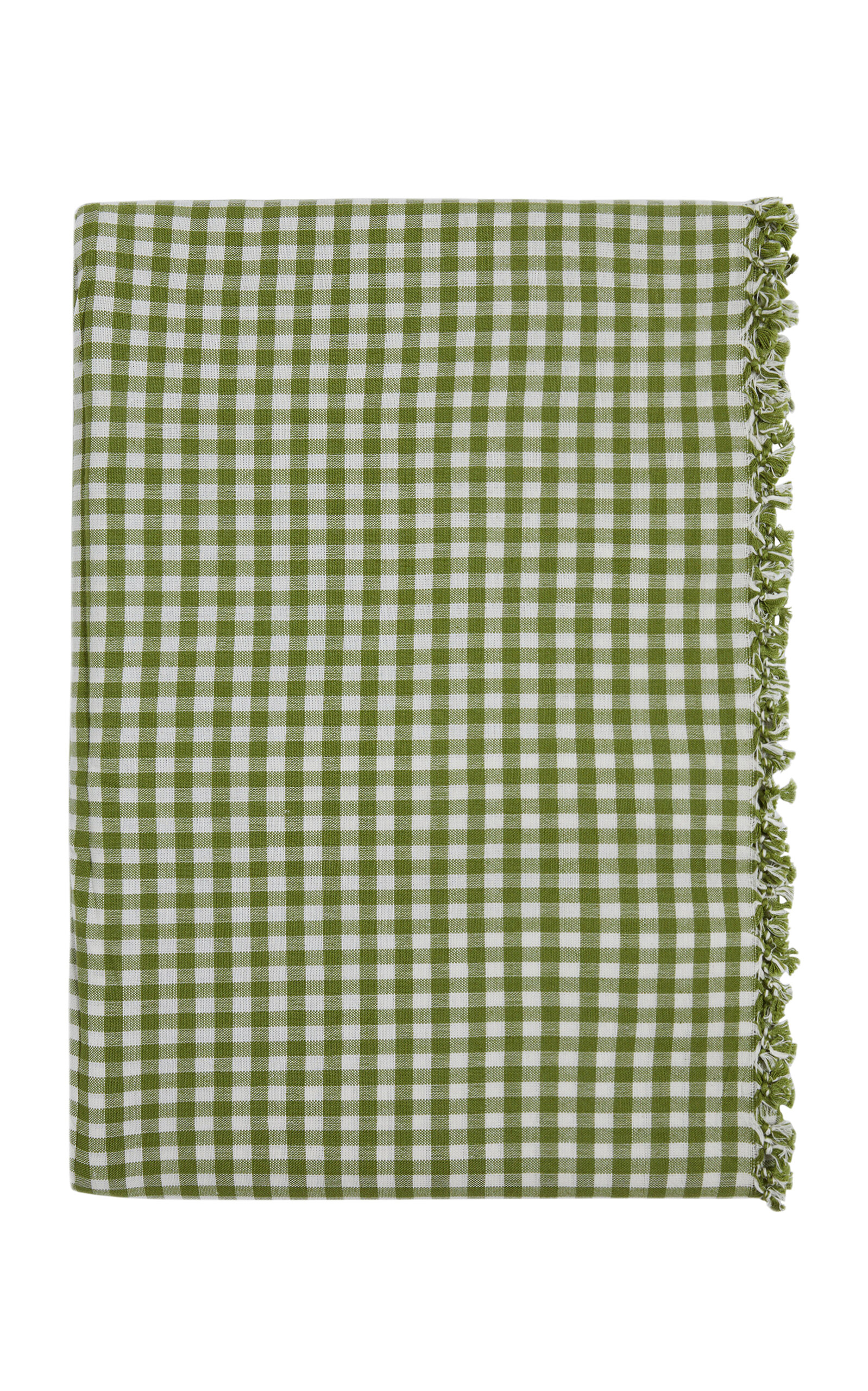 Heather Taylor Home Mini Gingham Olive Tablecloth Large In Green