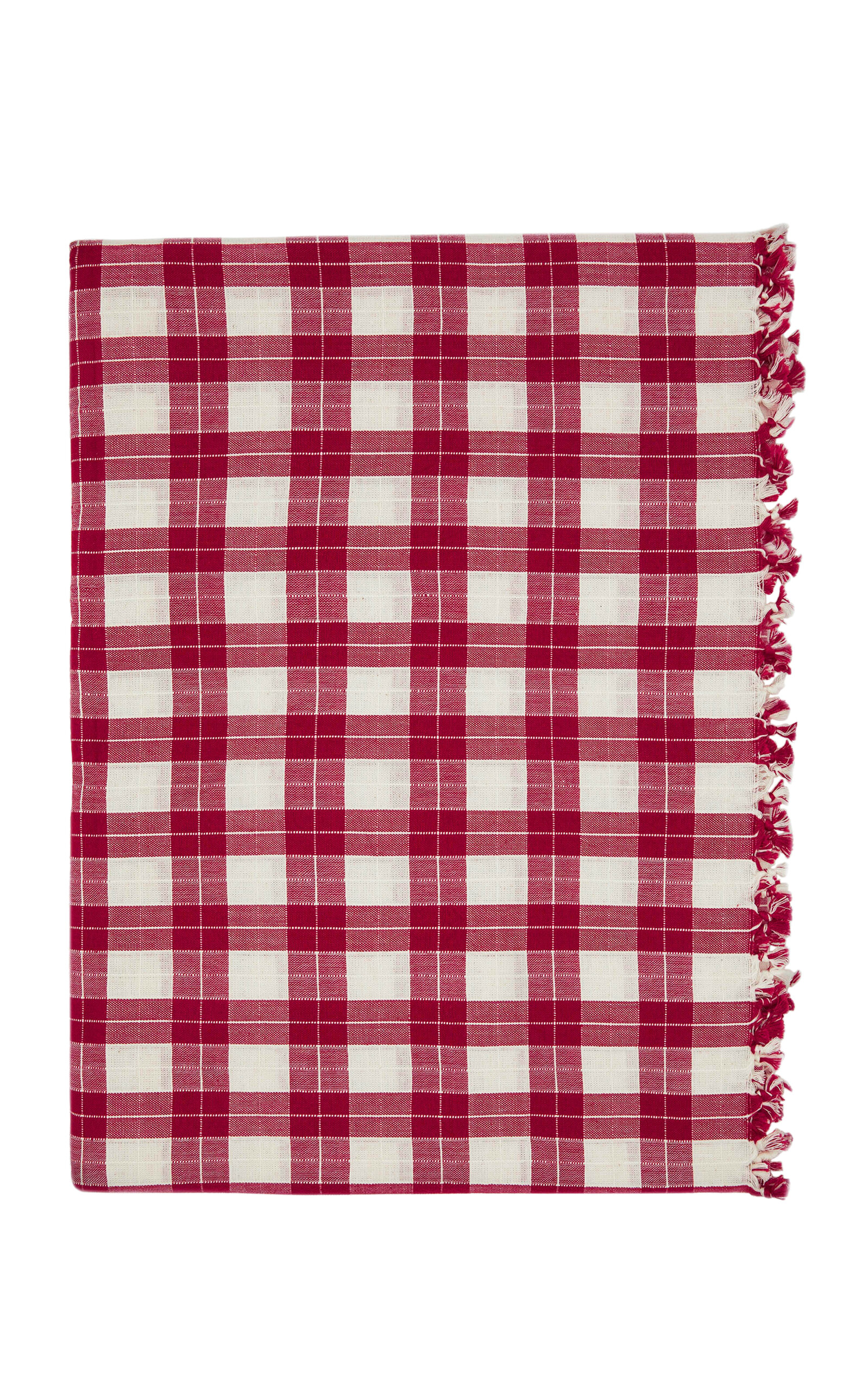 Heather Taylor Home Annabelle Plaid Red Tablecloth Large In Multi