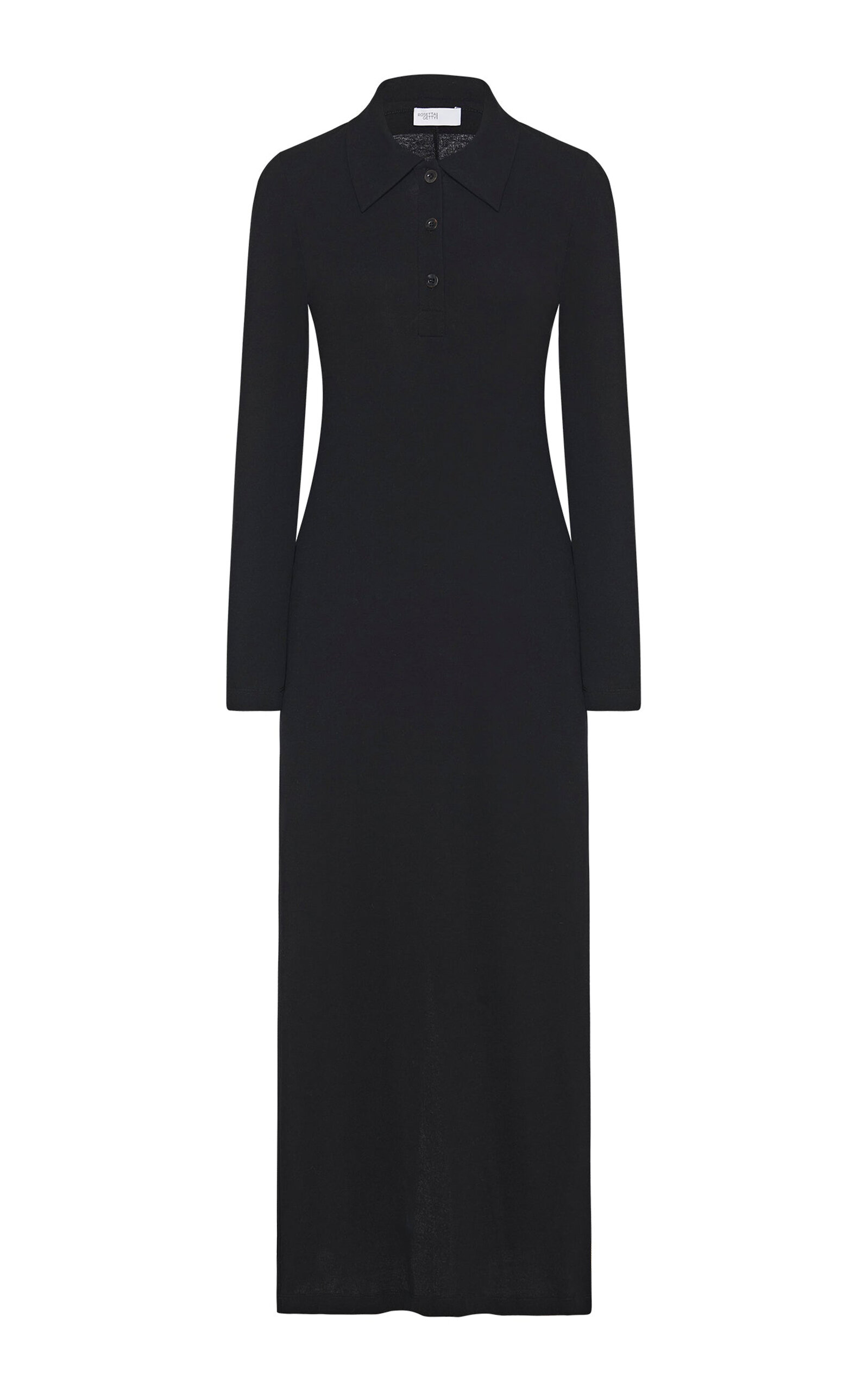 ROSETTA GETTY COTTON JERSEY POLO T-SHIRT DRESS