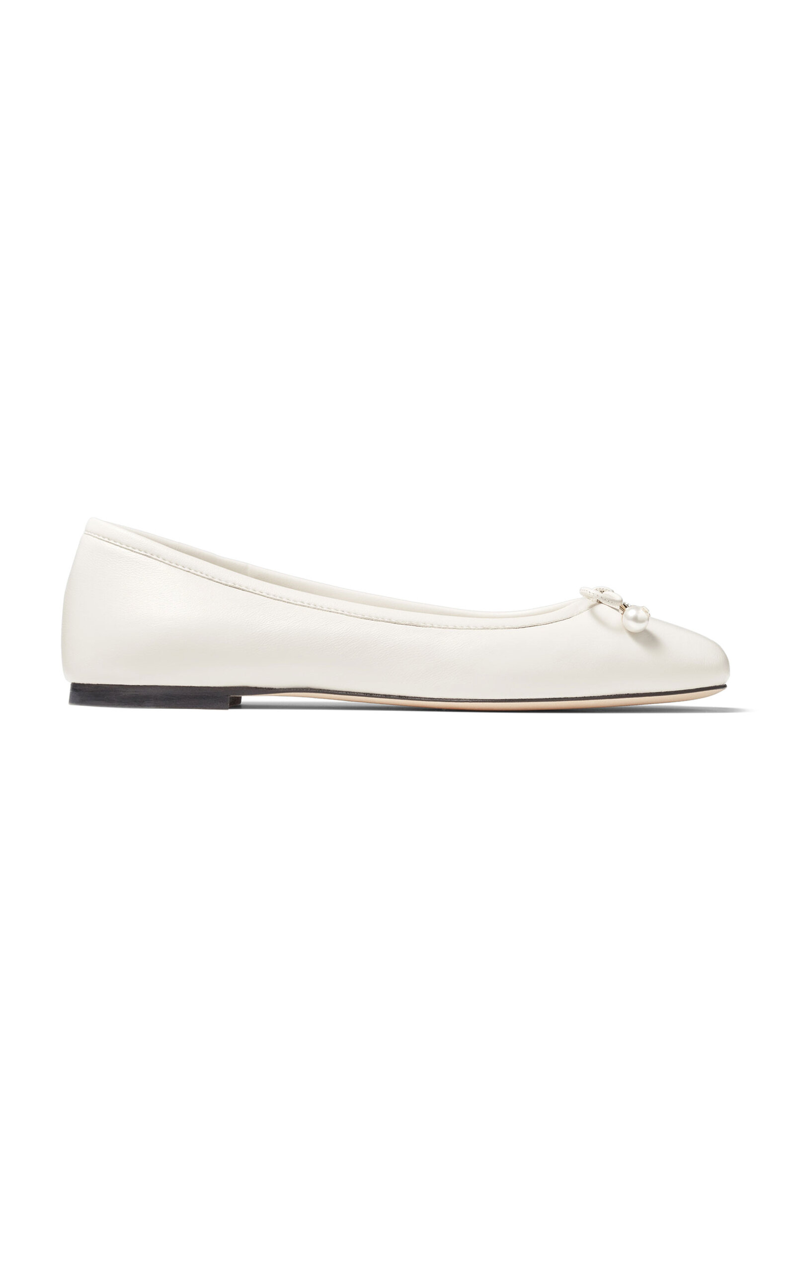 Jimmy Choo Elme Embellished Leather Ballet Flats