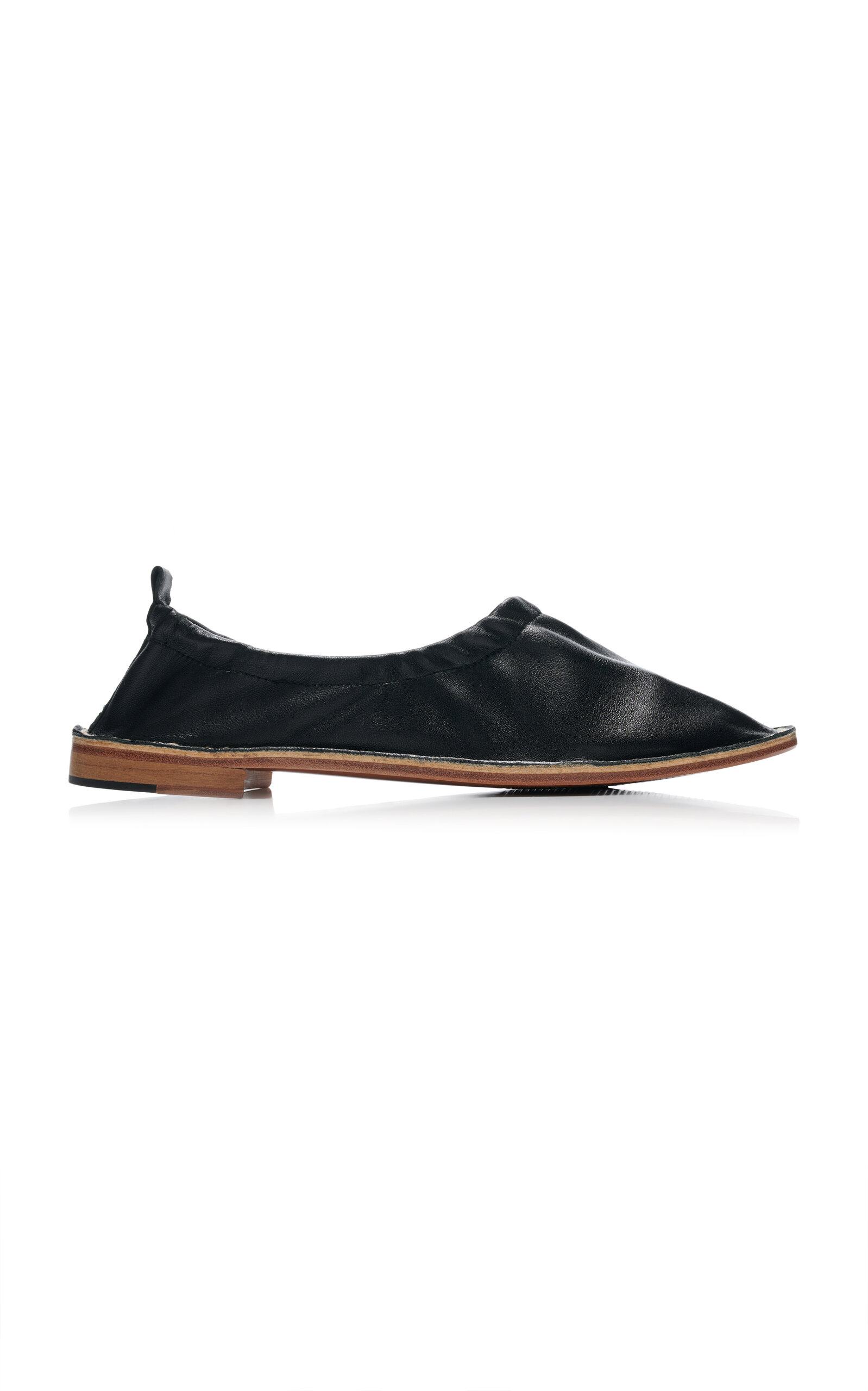 About Arianne Moi Leather Glove Flats In Black