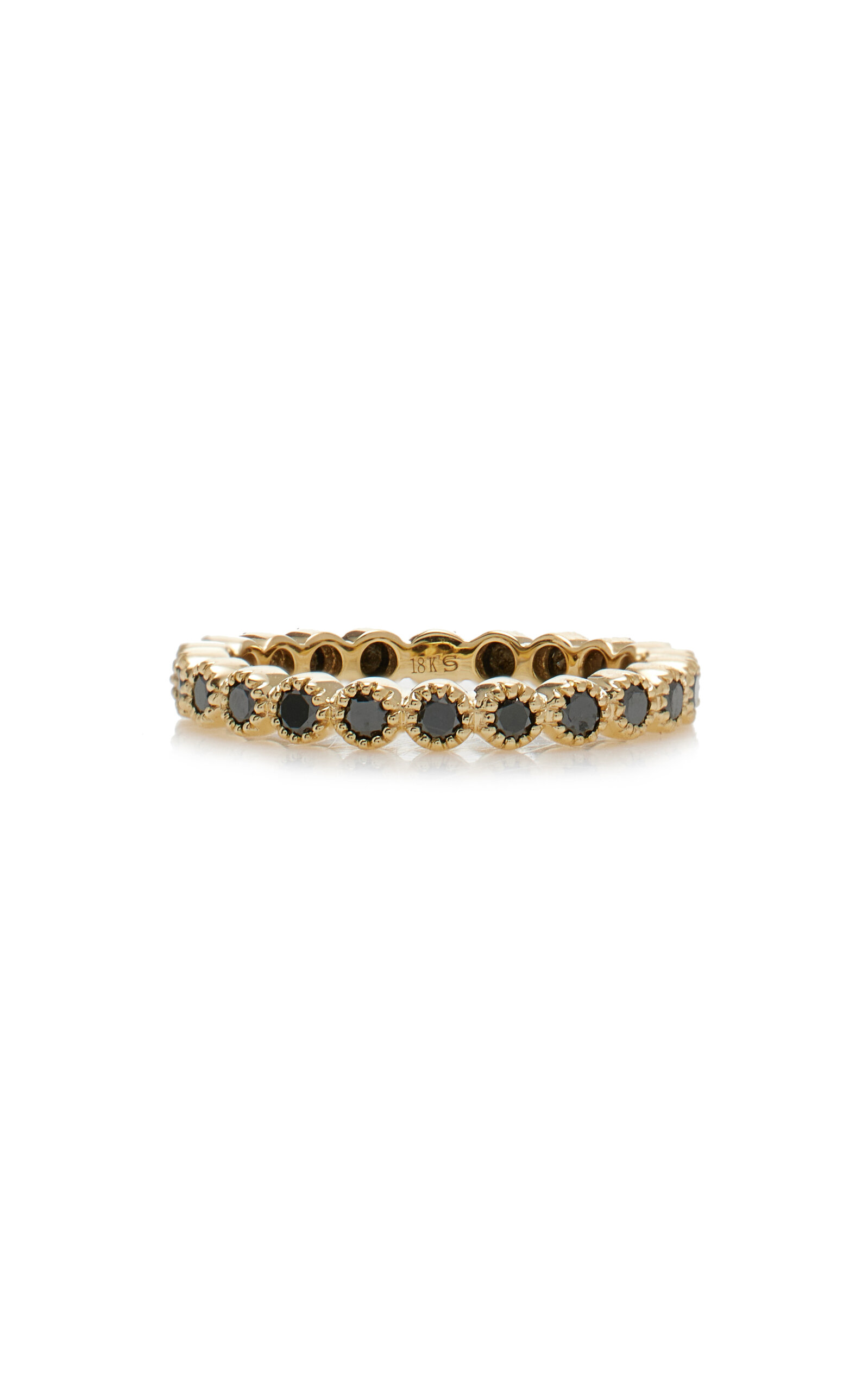 The Bezel 18K Yellow Gold and Black Diamond Ring