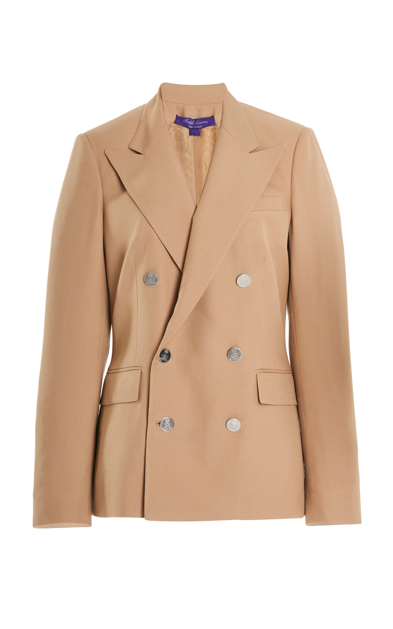 Ralph Lauren - Camden Double-Breasted Cashmere Blazer - Neutral - US 14 - Moda Operandi