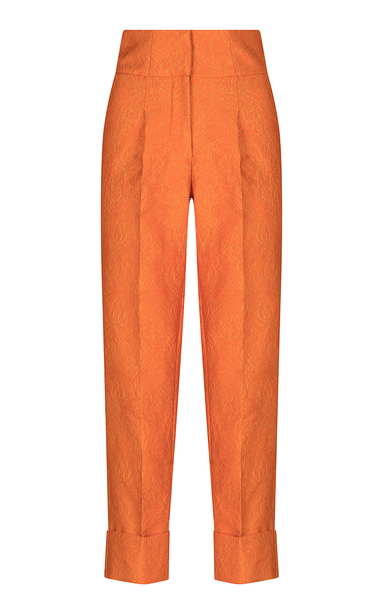 Silvia Tcherassi Moad Cropped Skinny Pants In Orange