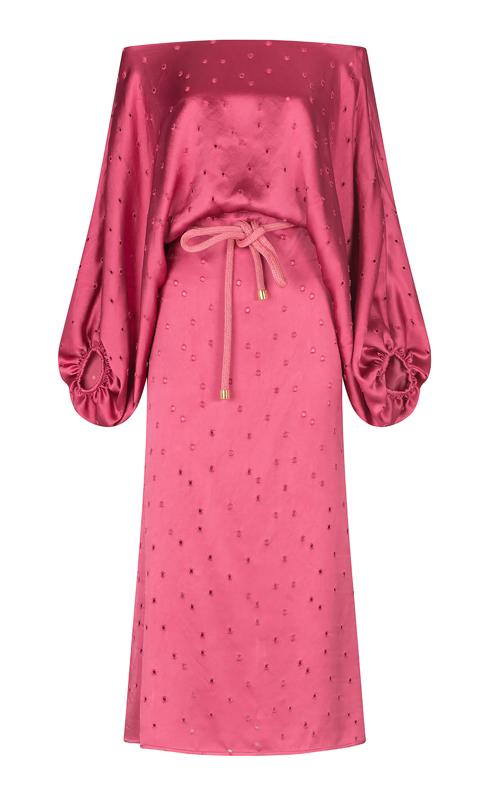 Silvia Tcherassi Celia Printed Off-the-shoulder Midi Dress In Pink