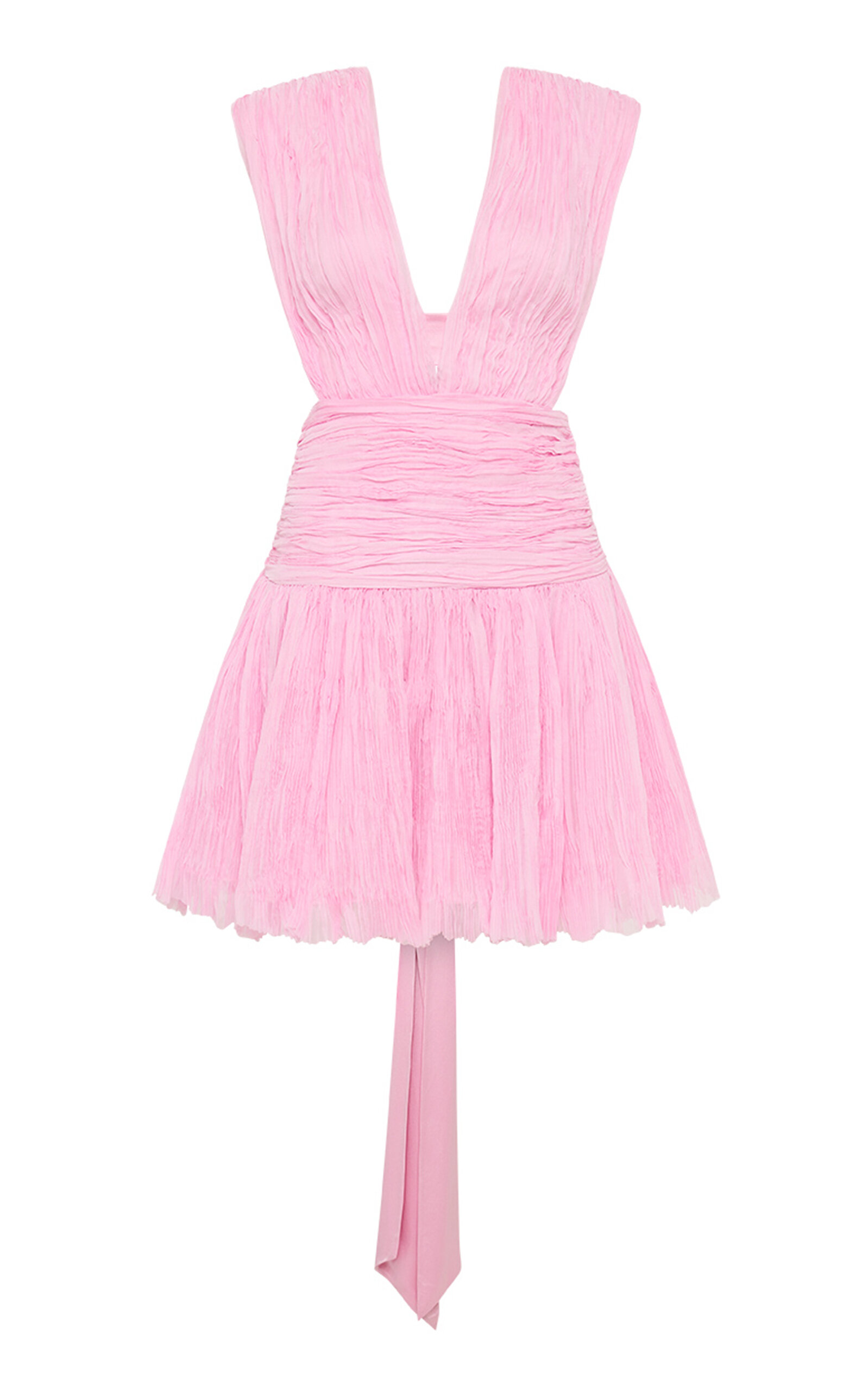 Aje Escapist Pleated Mini Dress In Pink