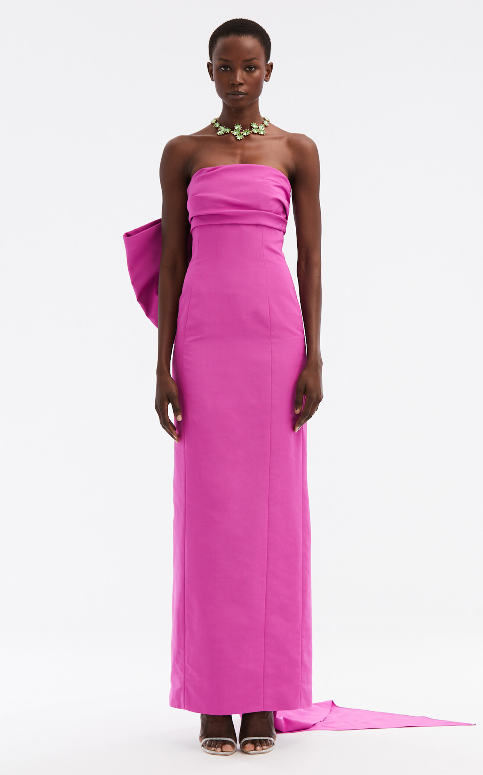Oscar De La Renta Strapless Trumpet Gown With Bow Detail In Pink ModeSens