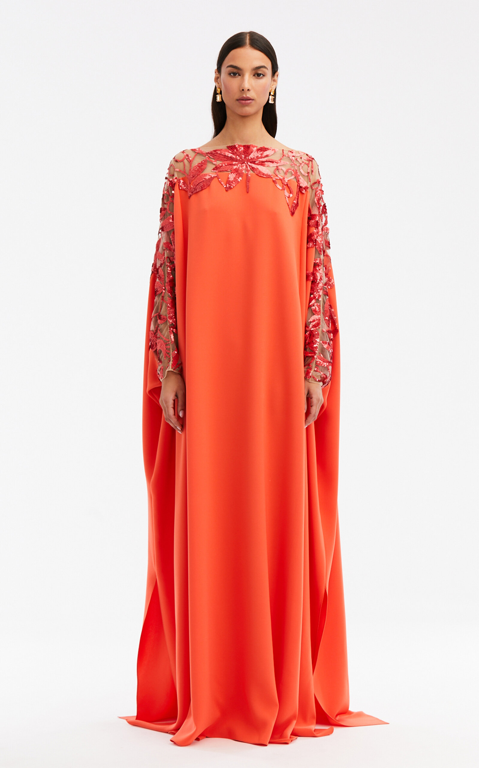 oscar de la renta orange dress Oscar de la Renta // Gathered Sash Dress VSP Consignment