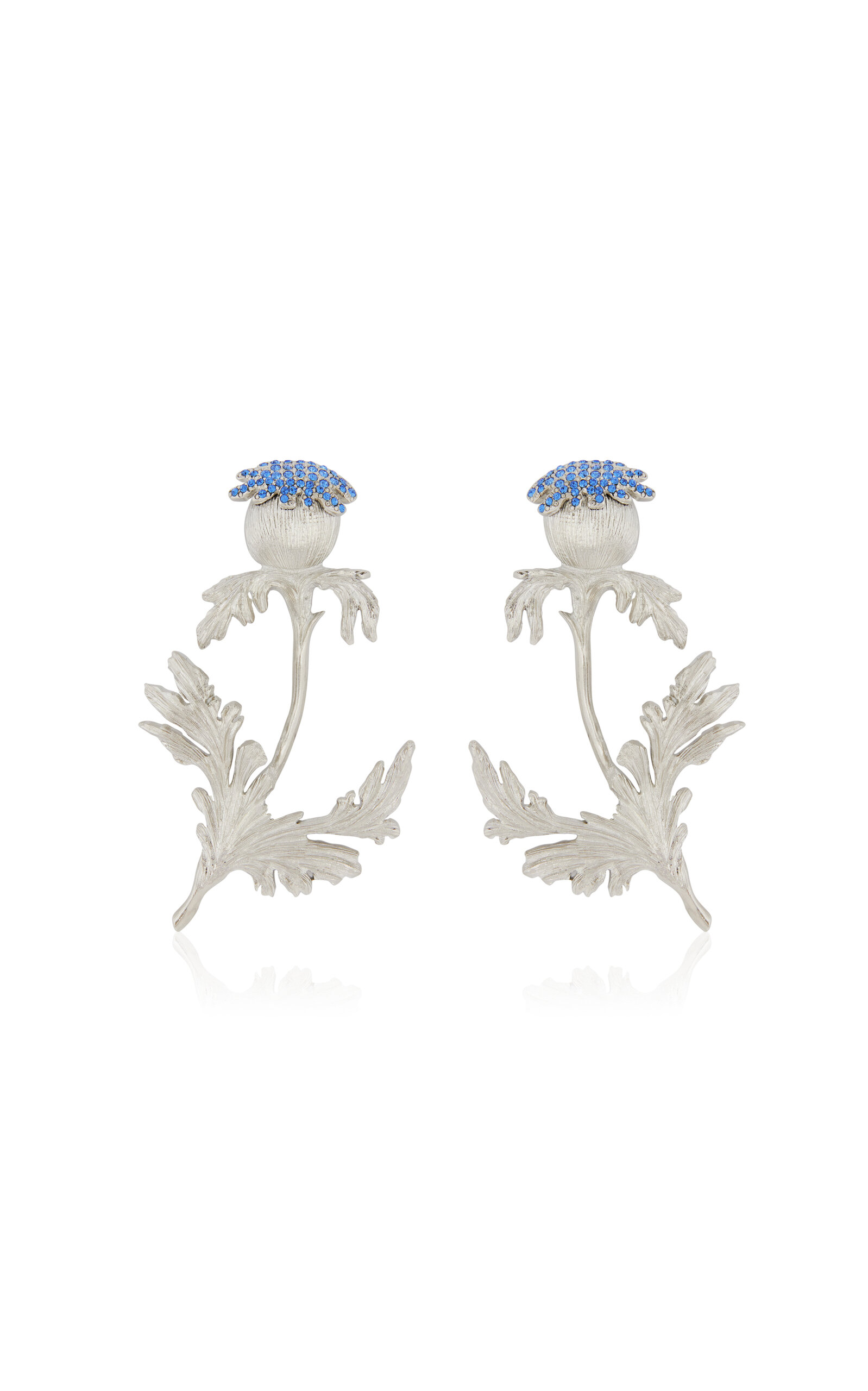 Oscar De La Renta Thistle Earrings In Metallic