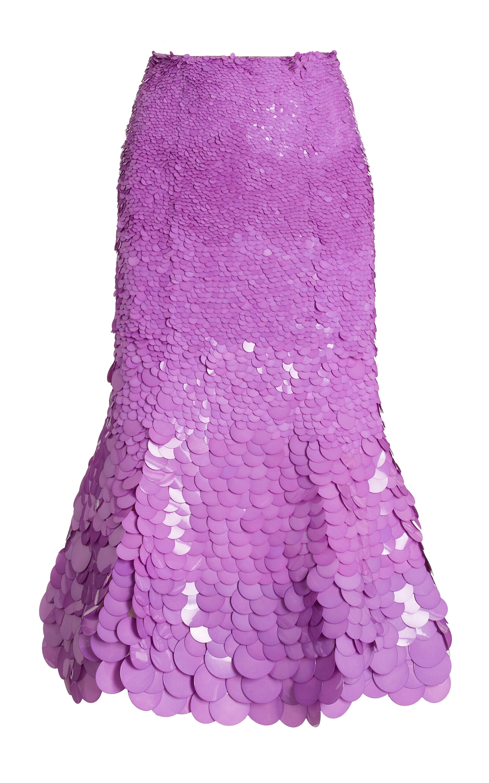 Oscar De La Renta Paillette-sequined Midi Skirt In Lupine